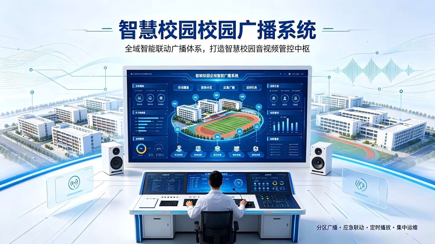 智慧校园校园广播系统：全域智能联动广播体系，打造智慧校园音视频管控中枢