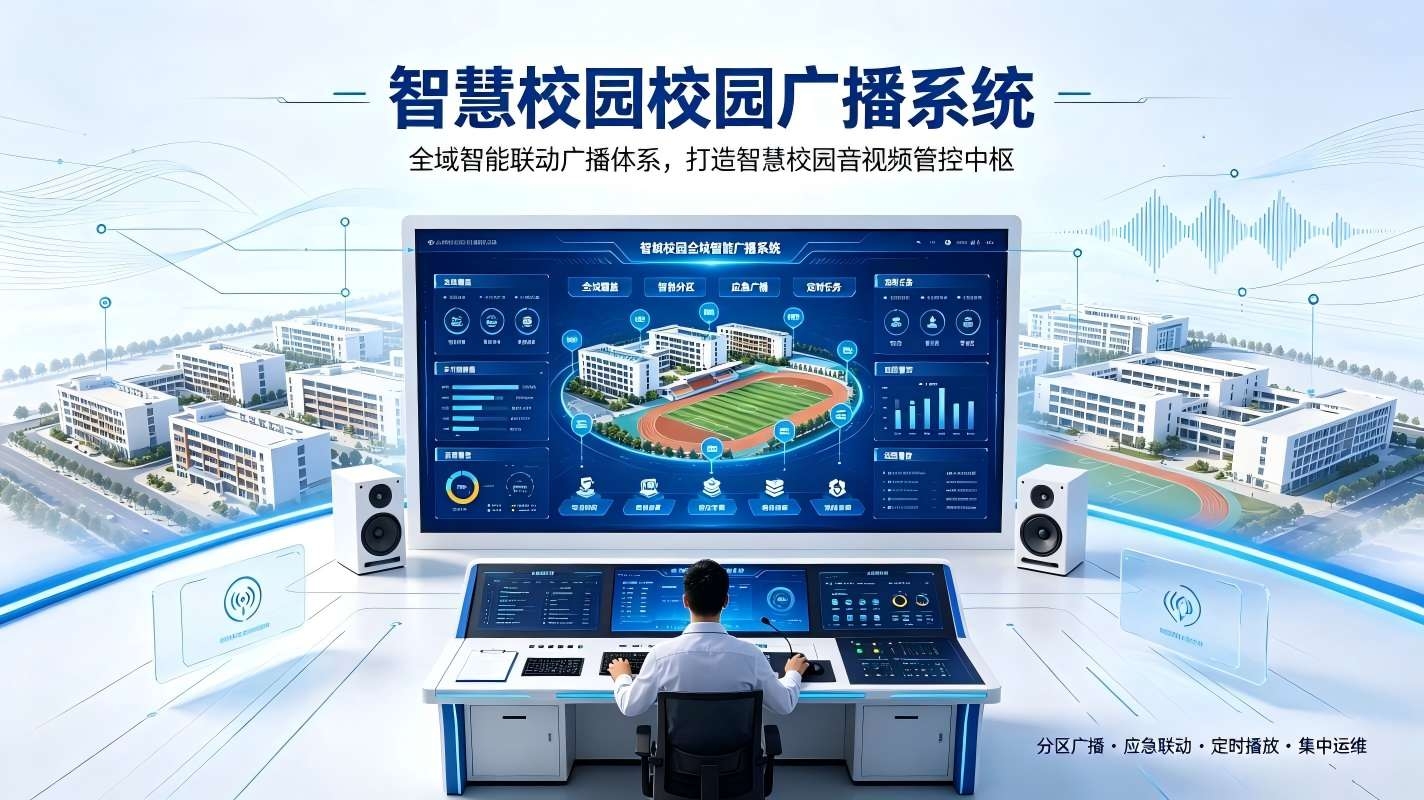 智慧校园校园广播系统:全域智能联动广播体系,打造智慧校园音视频管控中枢(图1) 智慧校园校园广播系统:全域智能联动广播体系,打造智慧校园音视频管控中枢(图1)