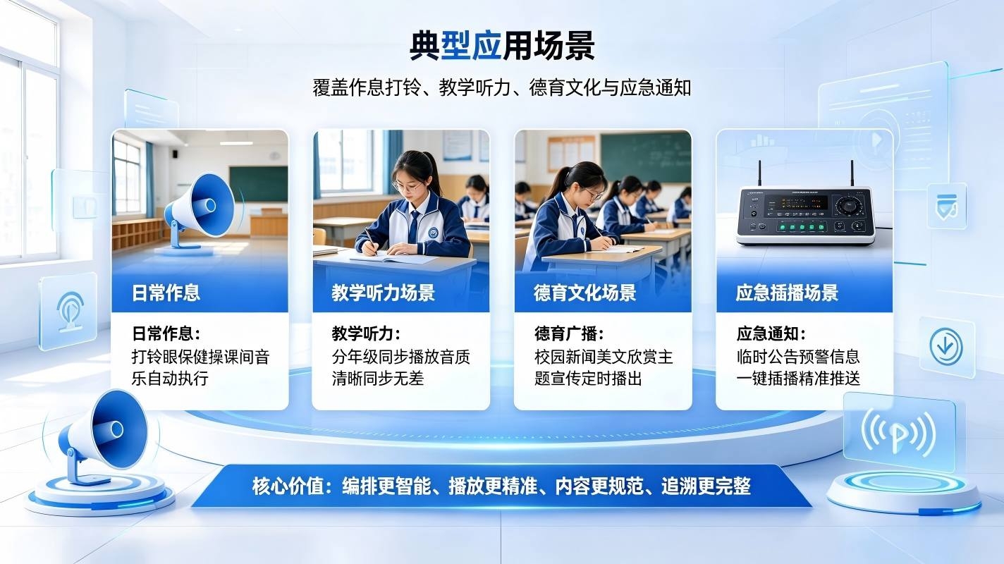 校园智能广播播放系统:智能编排+精准播放,构建校园自动化广播内容管控体系(图4) 校园智能广播播放系统:智能编排+精准播放,构建校园自动化广播内容管控体系(图4)