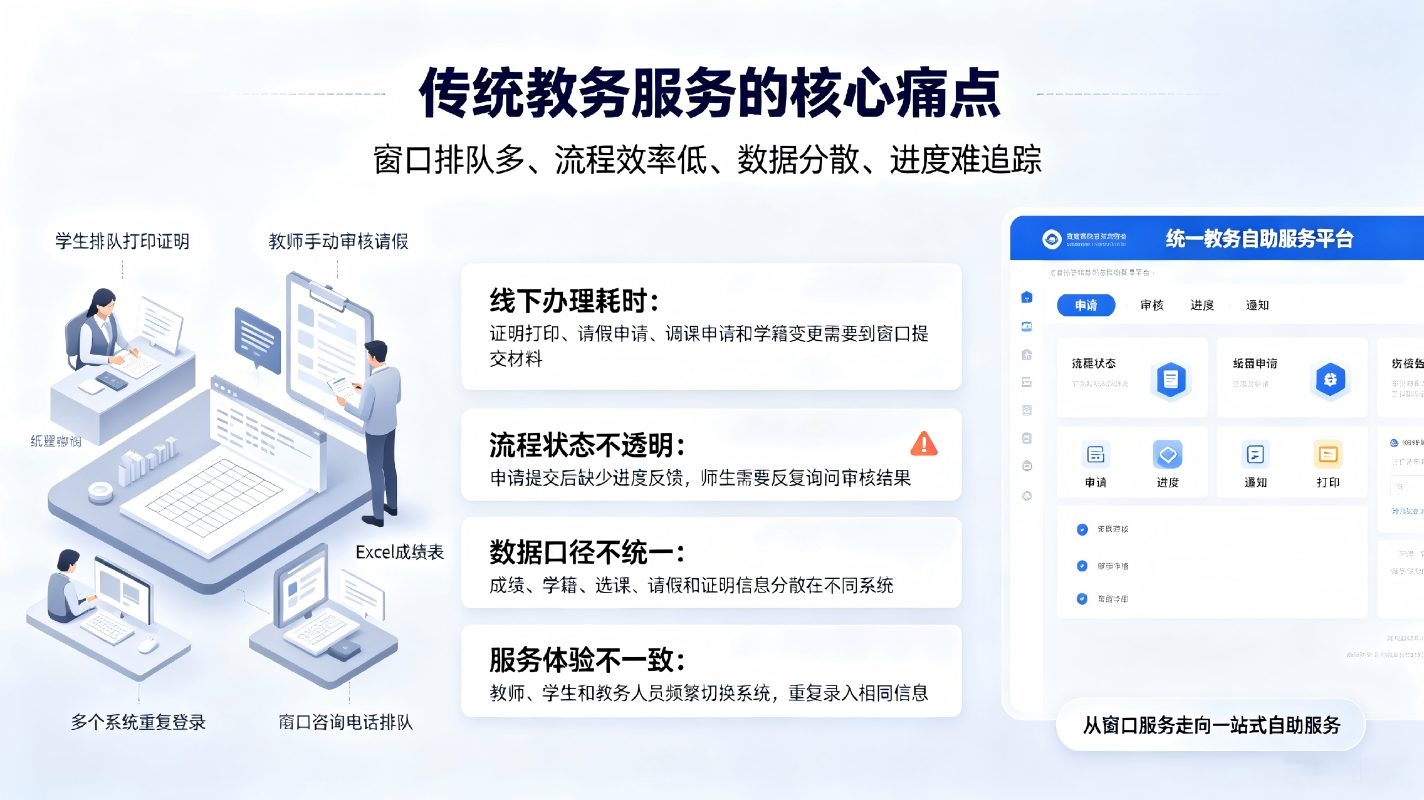 教务自助服务平台:校园教务事项一站式自助办理与智能服务解决方案(图2) 教务自助服务平台:校园教务事项一站式自助办理与智能服务解决方案(图2)