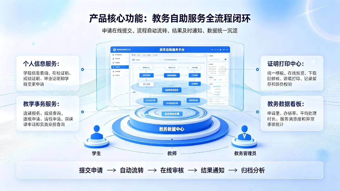 教务自助服务平台:校园教务事项一站式自助办理与智能服务解决方案(图3) 教务自助服务平台:校园教务事项一站式自助办理与智能服务解决方案(图3)