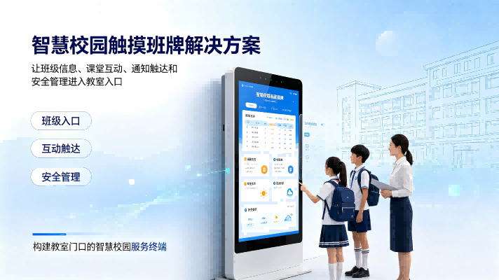 智慧校园触摸班牌解决方案:班级数字化展示与智能交互终端整体方案