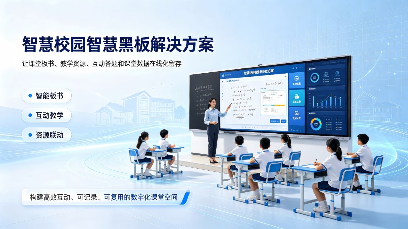 智慧校园智慧黑板解决方案：传统黑板与智能触控融合的智慧教学终端整体方案