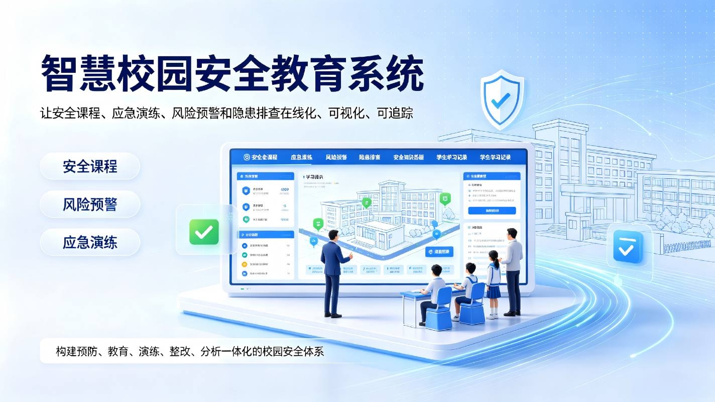 智慧校园安全教育系统：在线学习与应急演练数字化管理解决方案(图1)