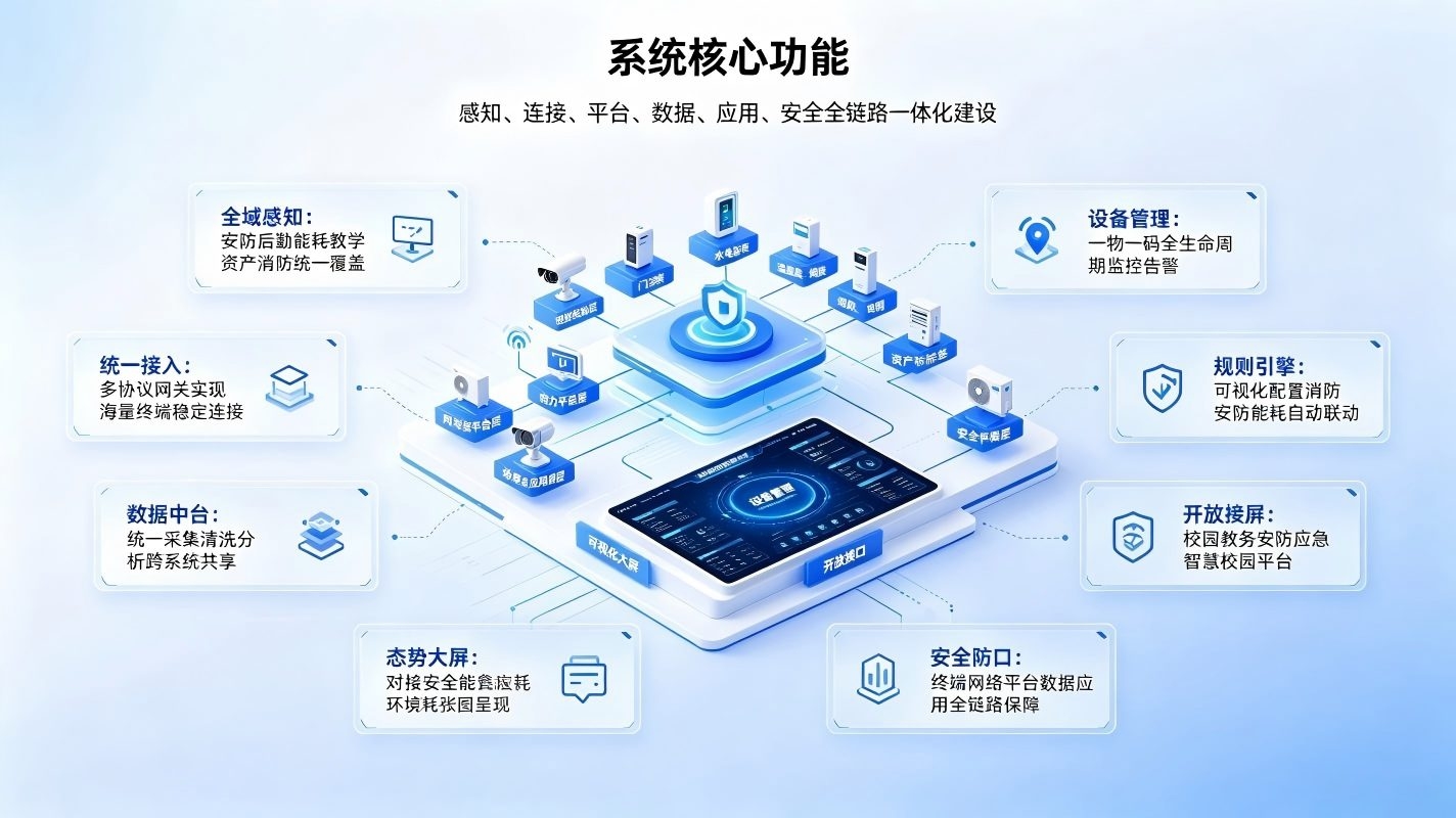 智慧校园物联网系统建设方案:全域感知万物互联底座,构建数据驱动型智慧校园生态(图3) 智慧校园物联网系统:构建数据驱动型智慧校园生态(图3)