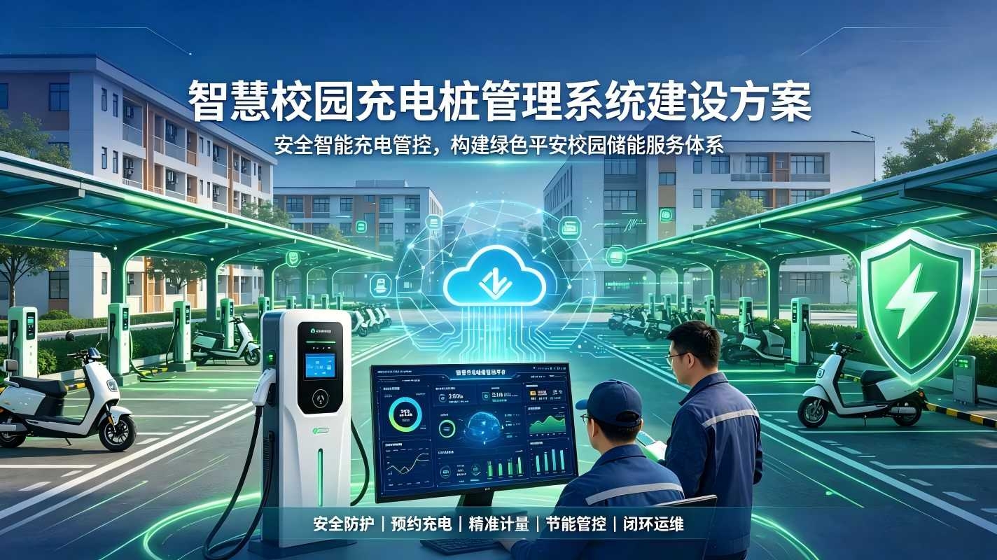 智慧校园充电桩管理系统建设方案:构建绿色平安校园储能服务体系(图1) 智慧校园充电桩管理系统建设方案:构建绿色平安校园储能服务体系(图1)