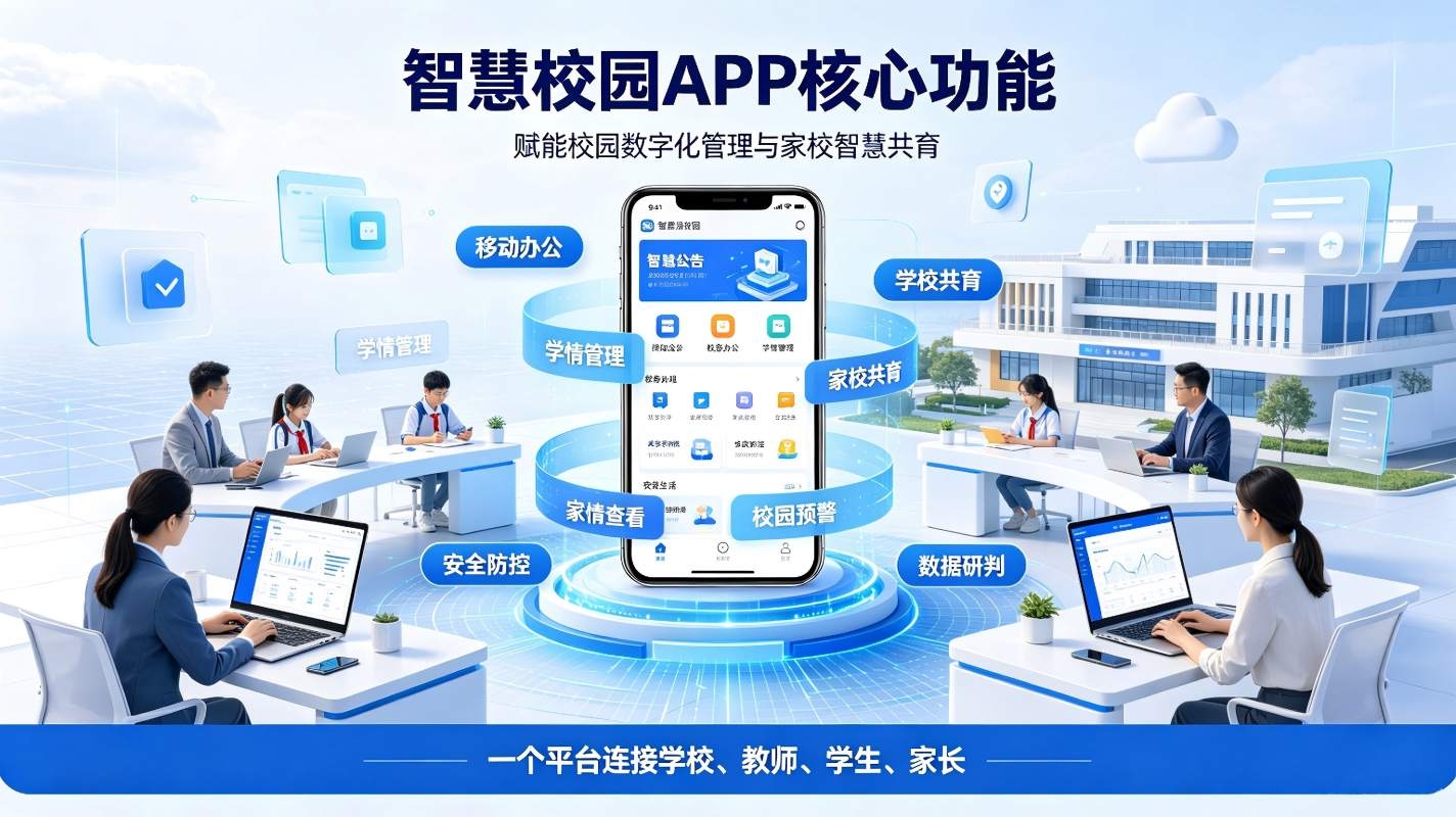 智慧校园校园APP核心功能:赋能校园数字化管理与家校智慧共育(图1) 智慧校园校园APP核心功能:赋能校园数字化管理与家校智慧共育(图1)