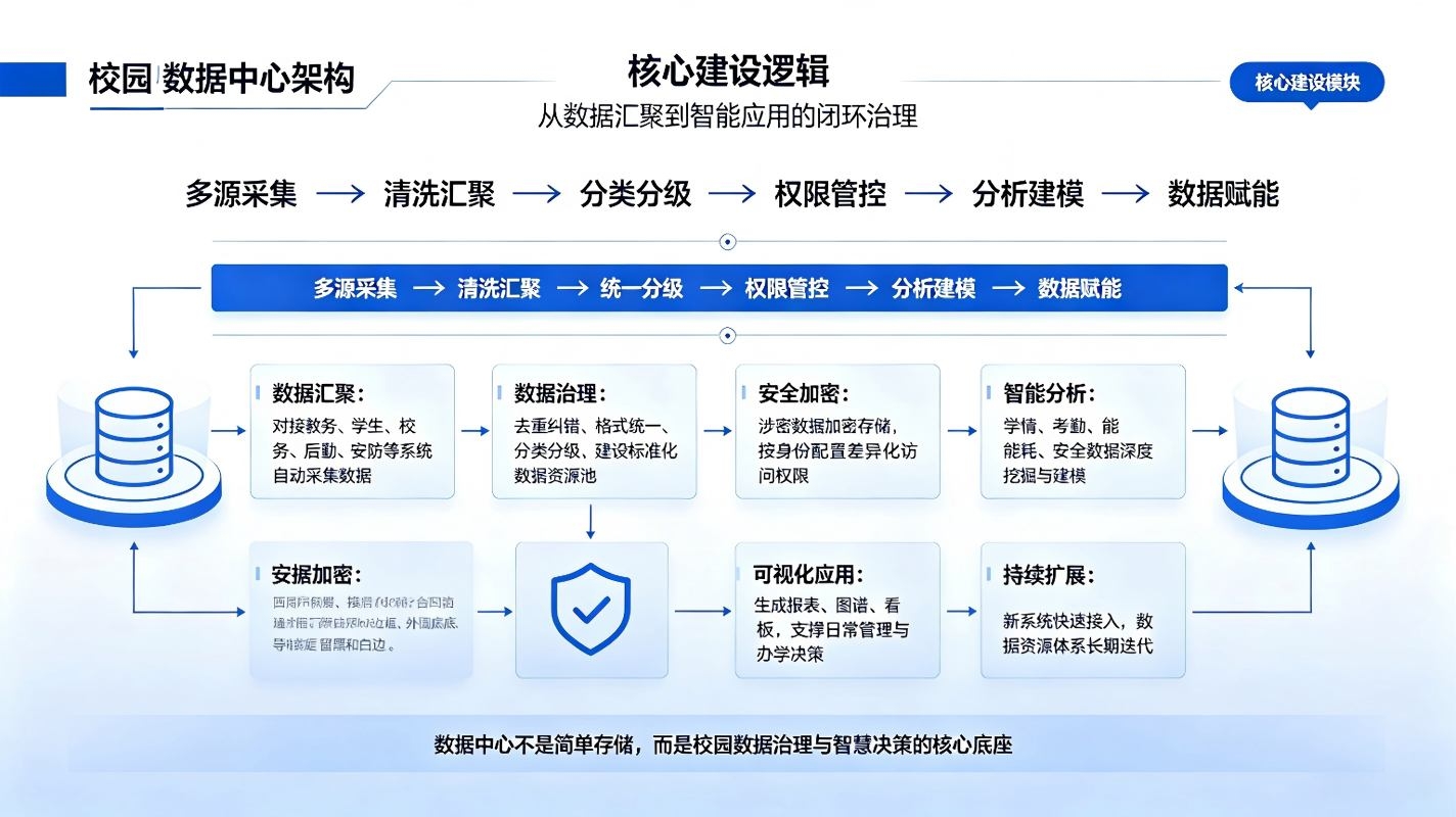 智慧校园数据中心建设:校园数据汇聚治理与数字化智慧决策方案(图2) 智慧校园数据中心建设:校园数据汇聚治理与数字化智慧决策方案(图2)