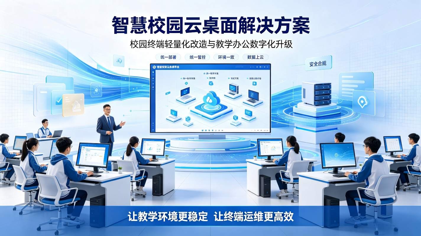 智慧校园云桌面解决方案：校园终端轻量化改造与教学办公数字化升级