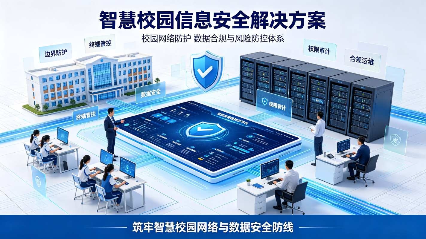 智慧校园信息安全解决方案：校园网络防护，数据合规与风险防控体系
