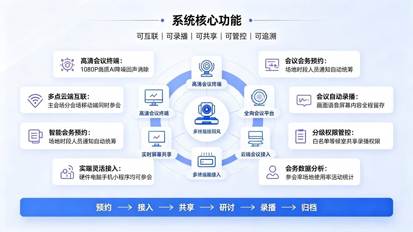 智慧校园视频会议系统建设方案：构建高效智慧校园会务体系(图3)