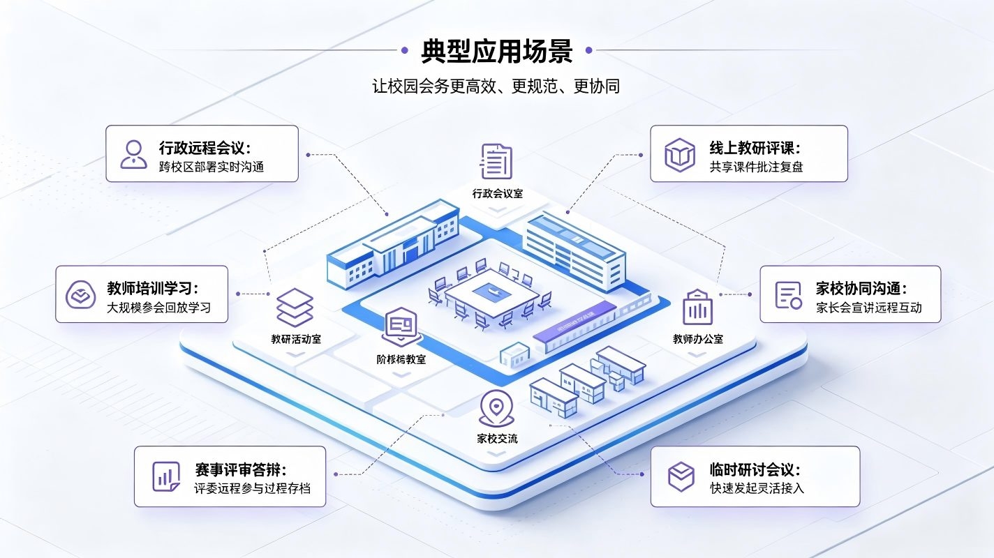 智慧校园远程会议系统建设方案:构建高效智慧校园会务体系(图4) 智慧校园远程会议系统建设方案:构建高效智慧校园会务体系(图4)