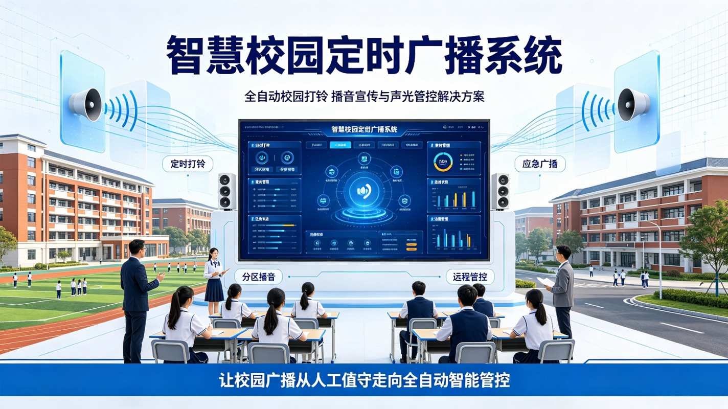 智慧校园定时广播系统：全自动校园打铃与播音宣传解决方案(图1)
