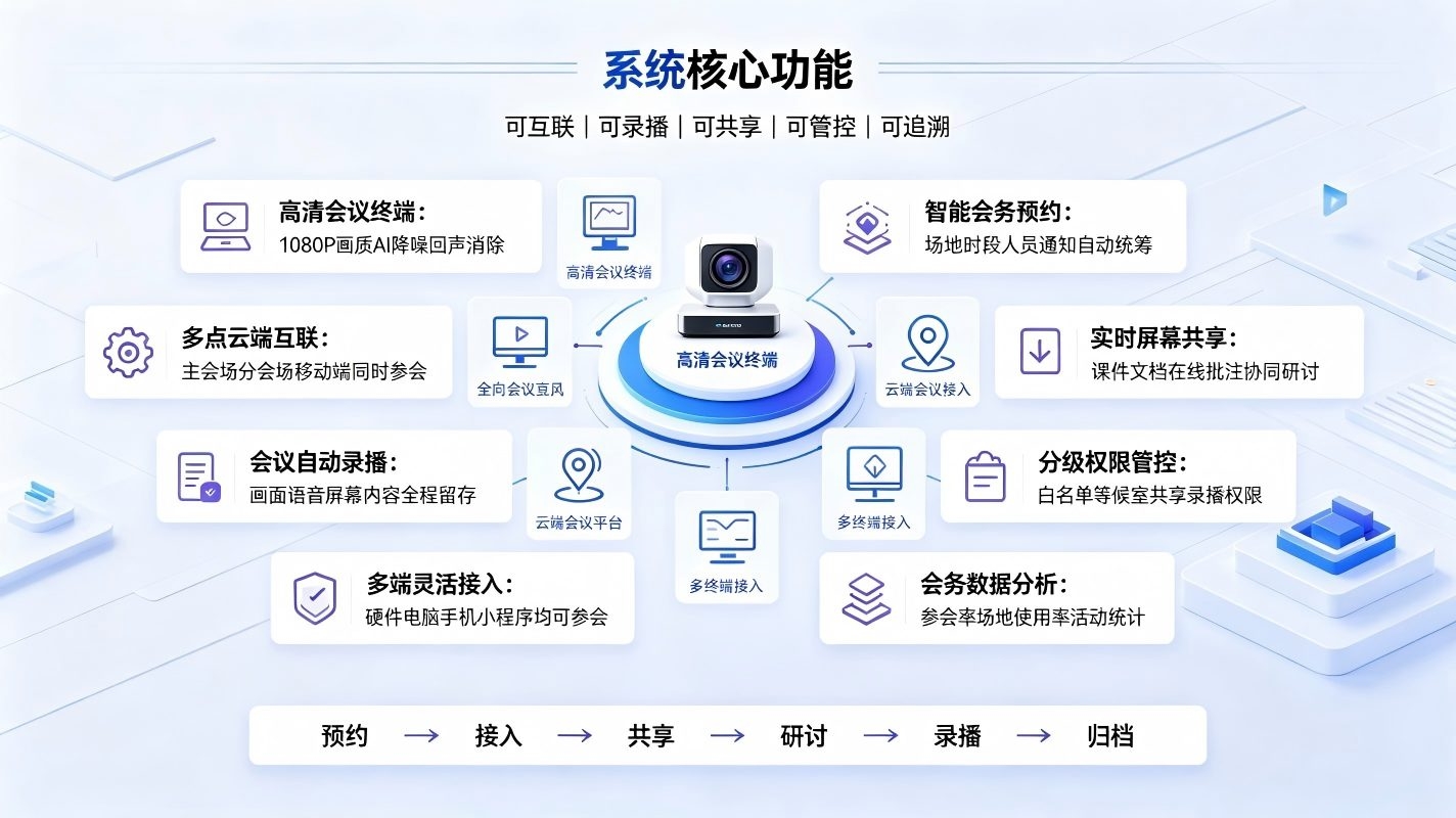 智慧校园会议系统建设方案:构建高效智慧校园会务体系(图2) 智慧校园会议系统建设方案:构建高效智慧校园会务体系(图2)