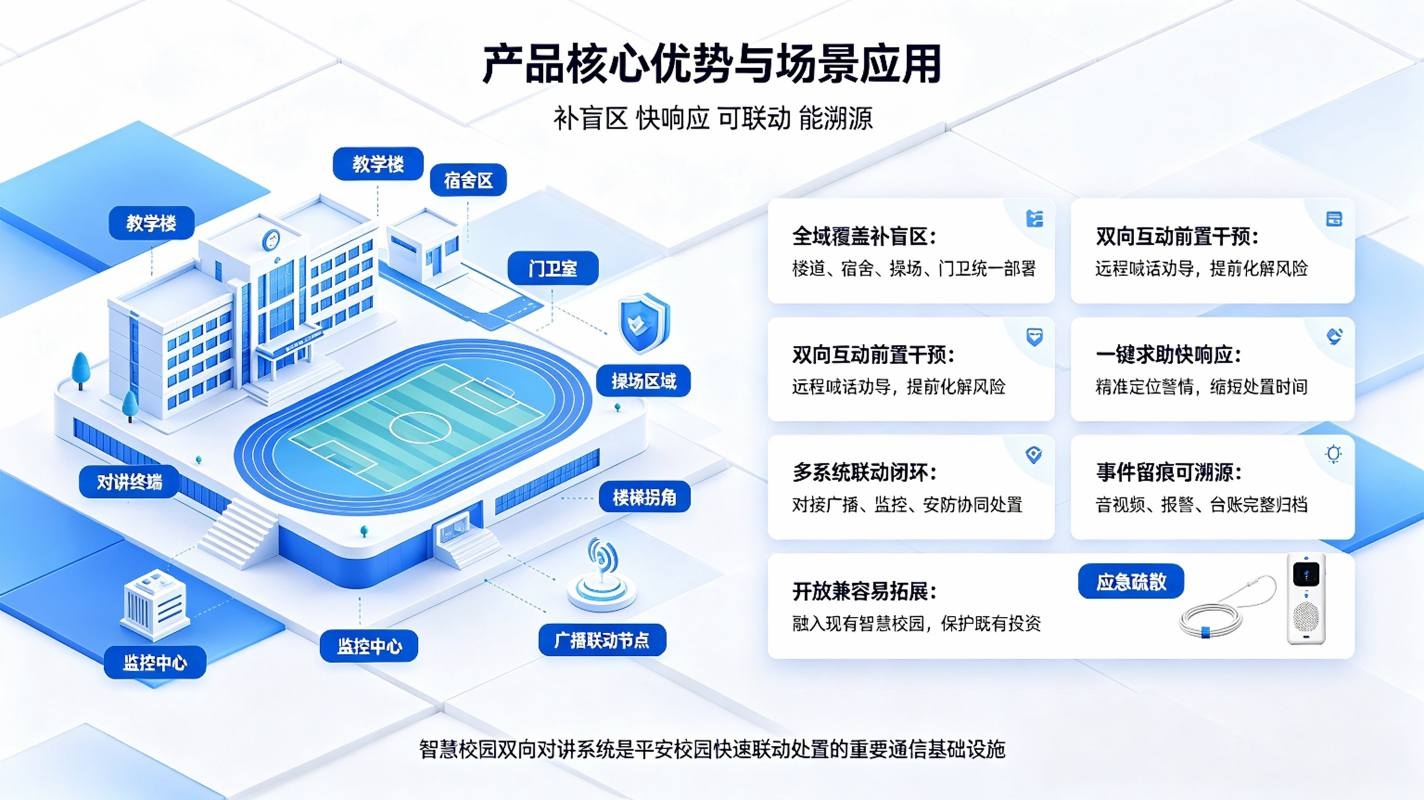智慧校园双向对讲系统：紧急求助与校园安全联动方案(图4)