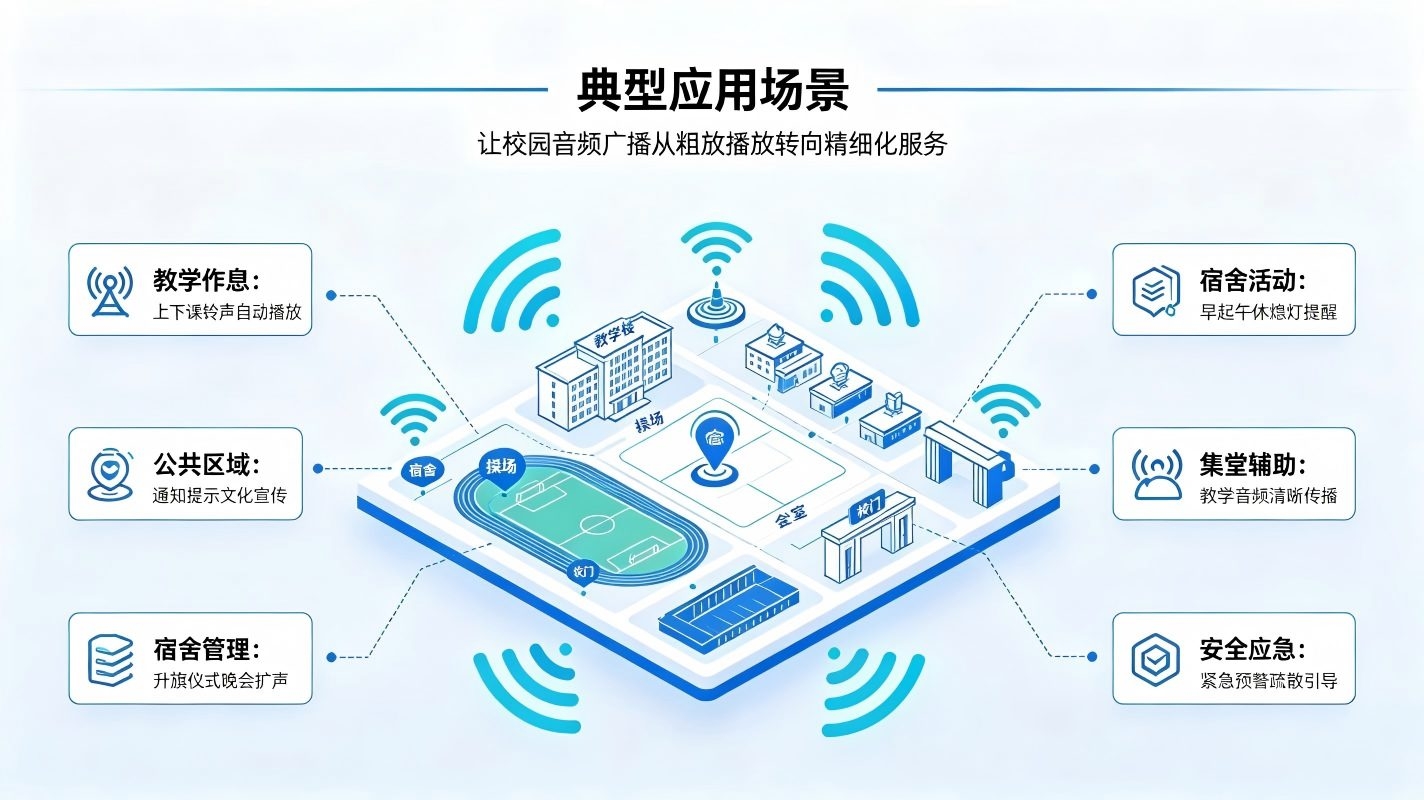 智慧校园音响广播系统建设方案:构建校园数字化广播音响体系(图4) 智慧校园音响广播系统建设方案:构建校园数字化广播音响体系(图4)
