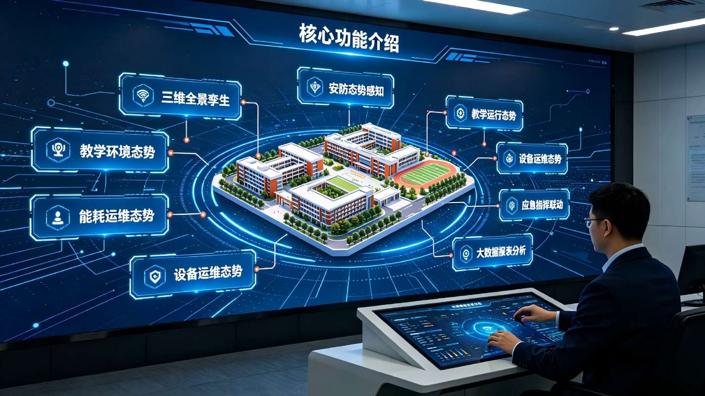 数字孪生校园运行态势系统:赋能智慧校园全域可视化智能管控(图3) 数字孪生校园运行态势系统:赋能智慧校园全域可视化智能管控(图3)