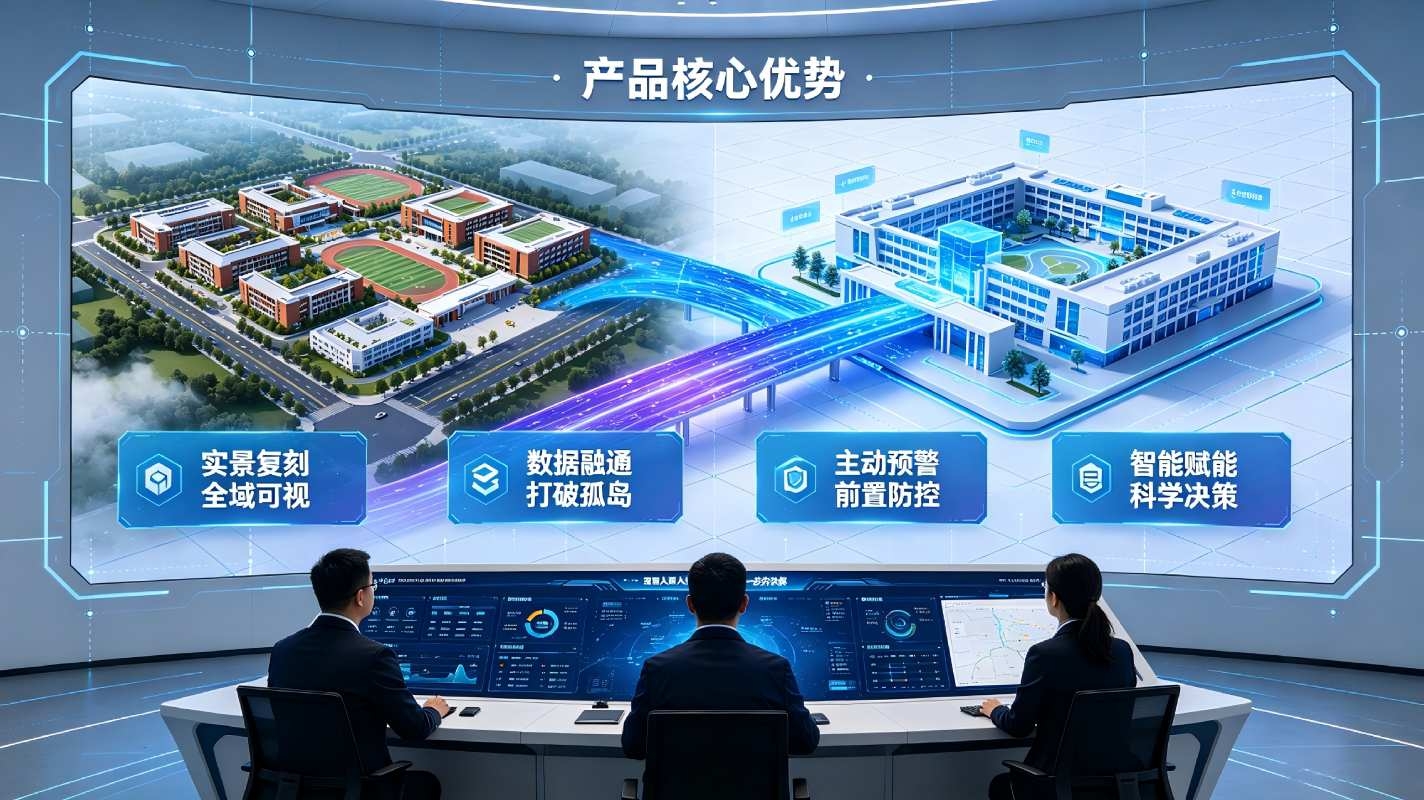 数字孪生校园运行态势系统:赋能智慧校园全域可视化智能管控(图2) 数字孪生校园运行态势系统:赋能智慧校园全域可视化智能管控(图2)