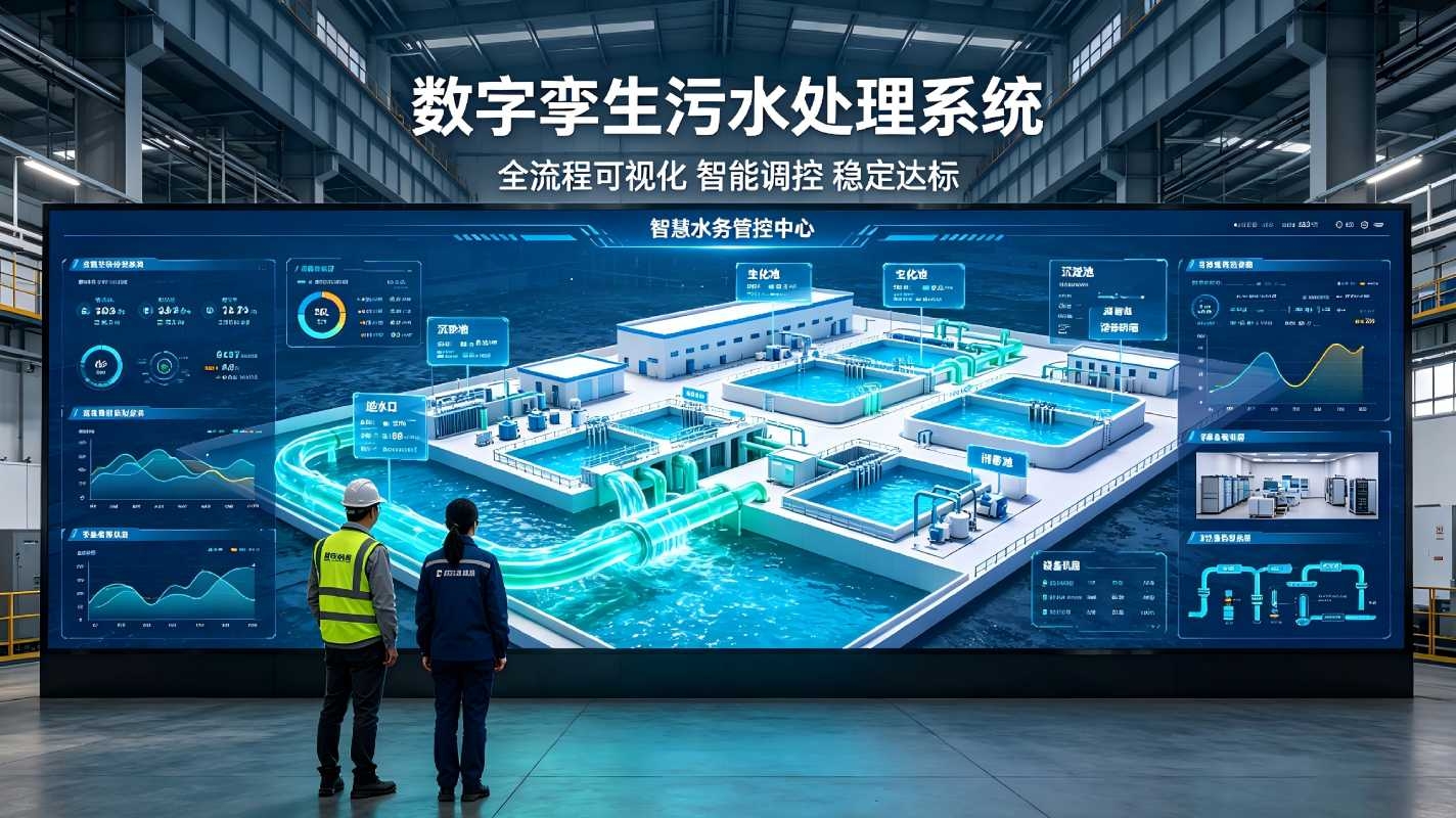 数字孪生污水处理系统:智慧水务全流程可视化智能管控解决方案(图1) 数字孪生污水处理系统:智慧水务全流程可视化智能管控解决方案(图1)