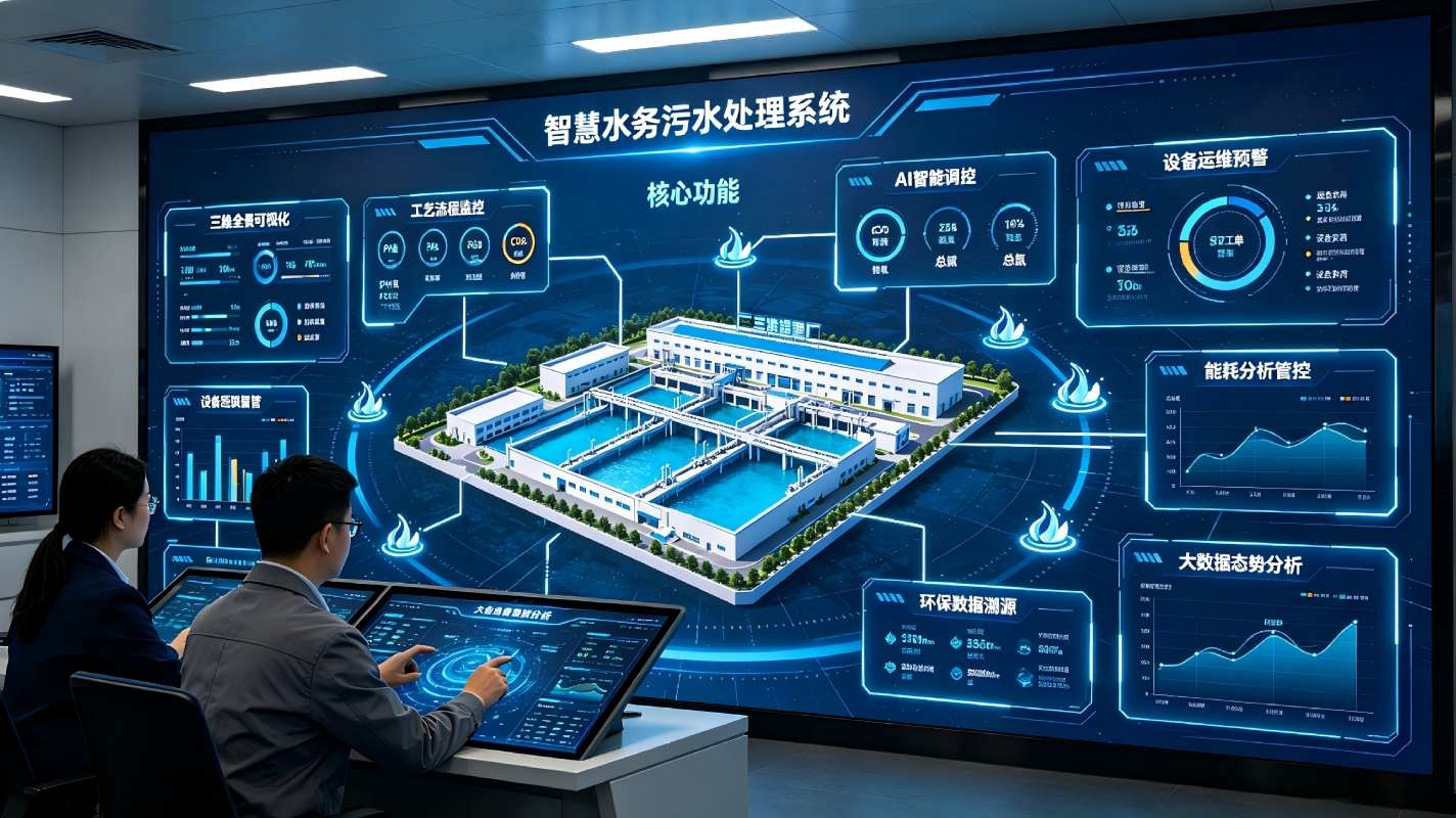 数字孪生污水处理系统:智慧水务全流程可视化智能管控解决方案(图4) 数字孪生污水处理系统:智慧水务全流程可视化智能管控解决方案(图4)