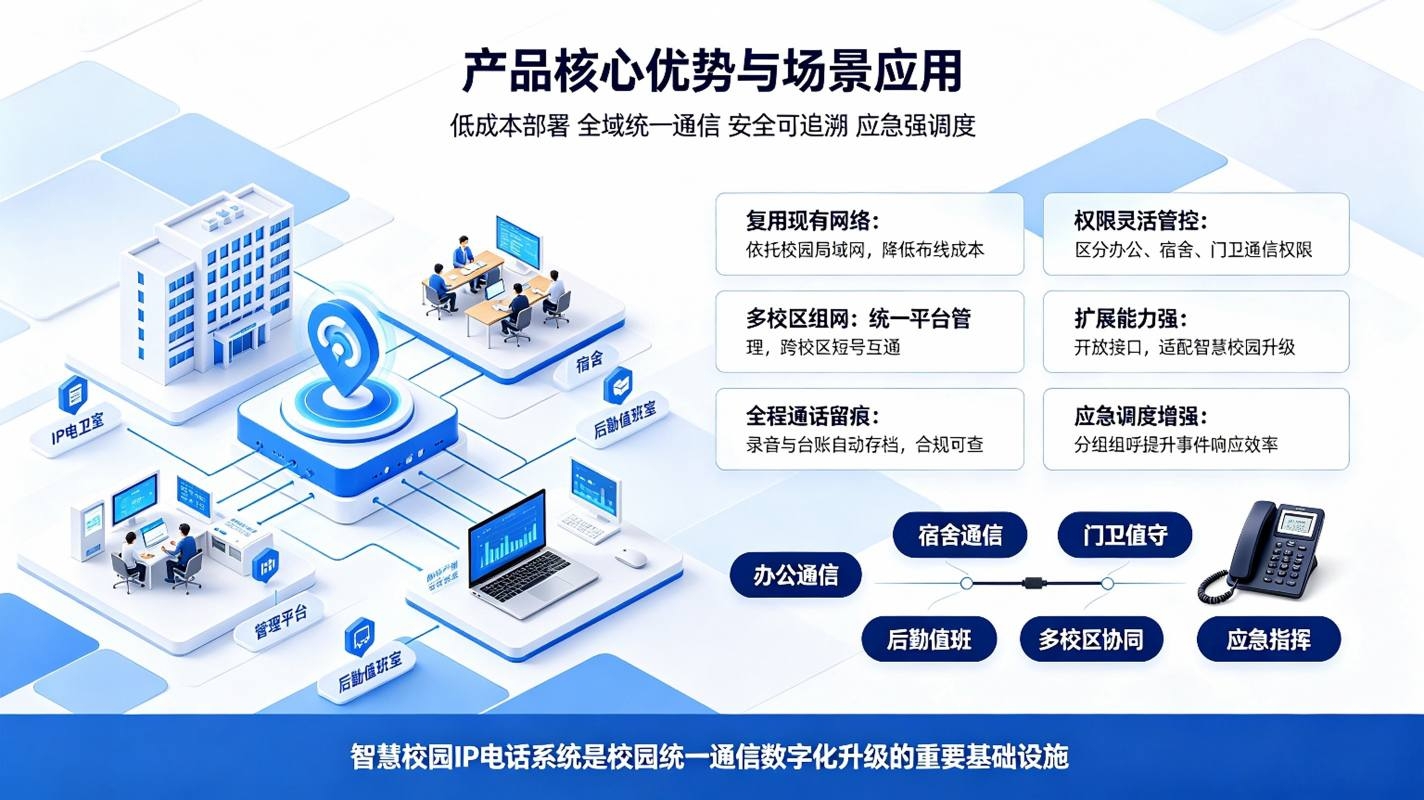 智慧校园IP电话系统：校园网络IP通信，内线调度与应急通信数字化方案(图4)