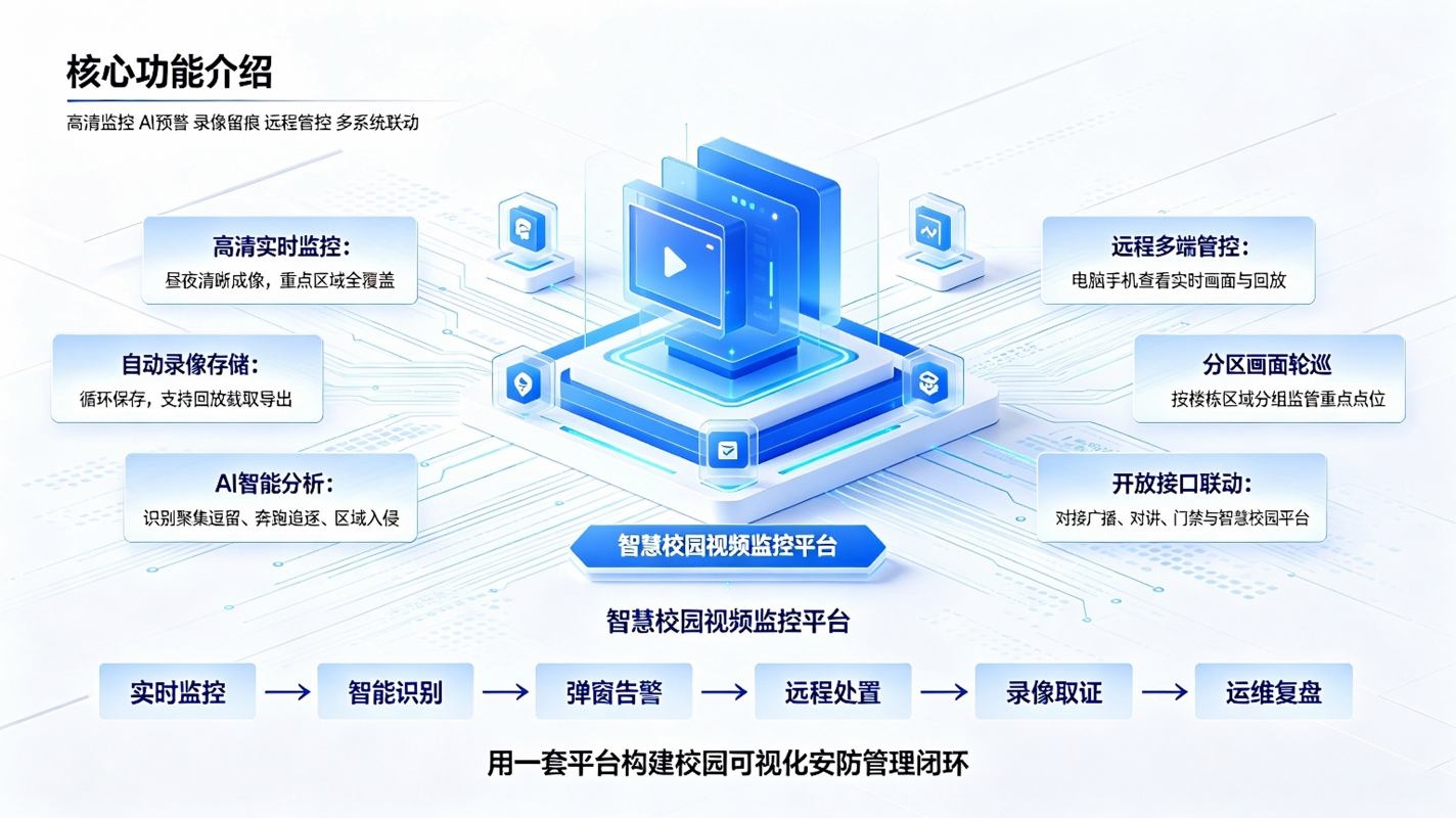 智慧校园视频监控系统:全域安防可视,校园平安管控解决方案(图3) 智慧校园视频监控系统:全域安防可视,校园平安管控解决方案(图3)