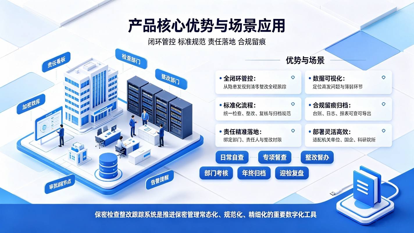 保密检查整改跟踪系统:涉密隐患闭环管理与常态化督查解决方案(图4) 保密检查整改跟踪系统:涉密隐患闭环管理与常态化督查解决方案(图4)