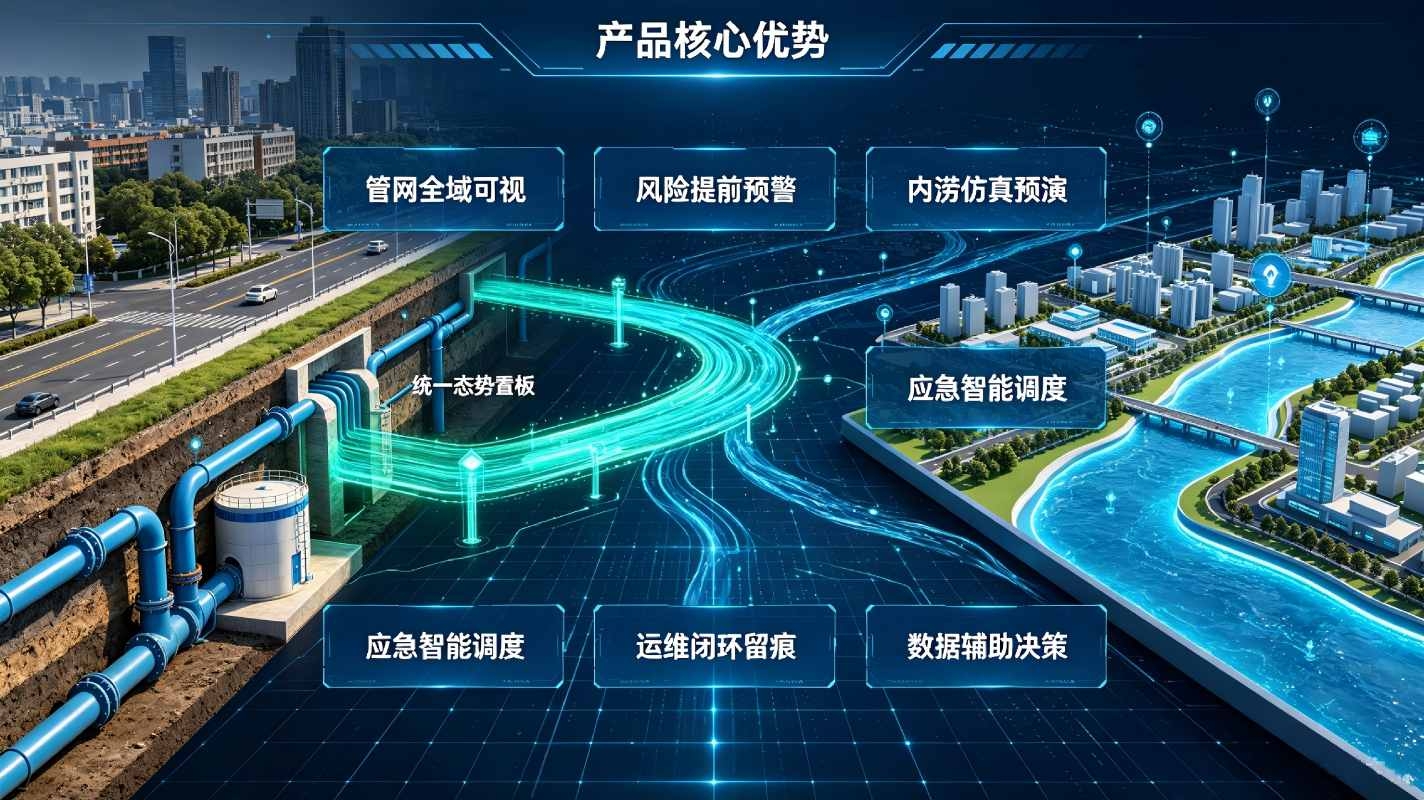 数字孪生排水管网系统:城市地下管网智慧防汛运维解决方案(图3) 数字孪生排水管网系统:城市地下管网智慧防汛运维解决方案(图3)
