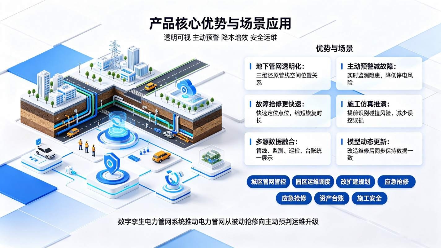 数字孪生电力管网系统:管网三维可视化与运维调度数字化解决方案(图4) 数字孪生电力管网系统:管网三维可视化与运维调度数字化解决方案(图4)