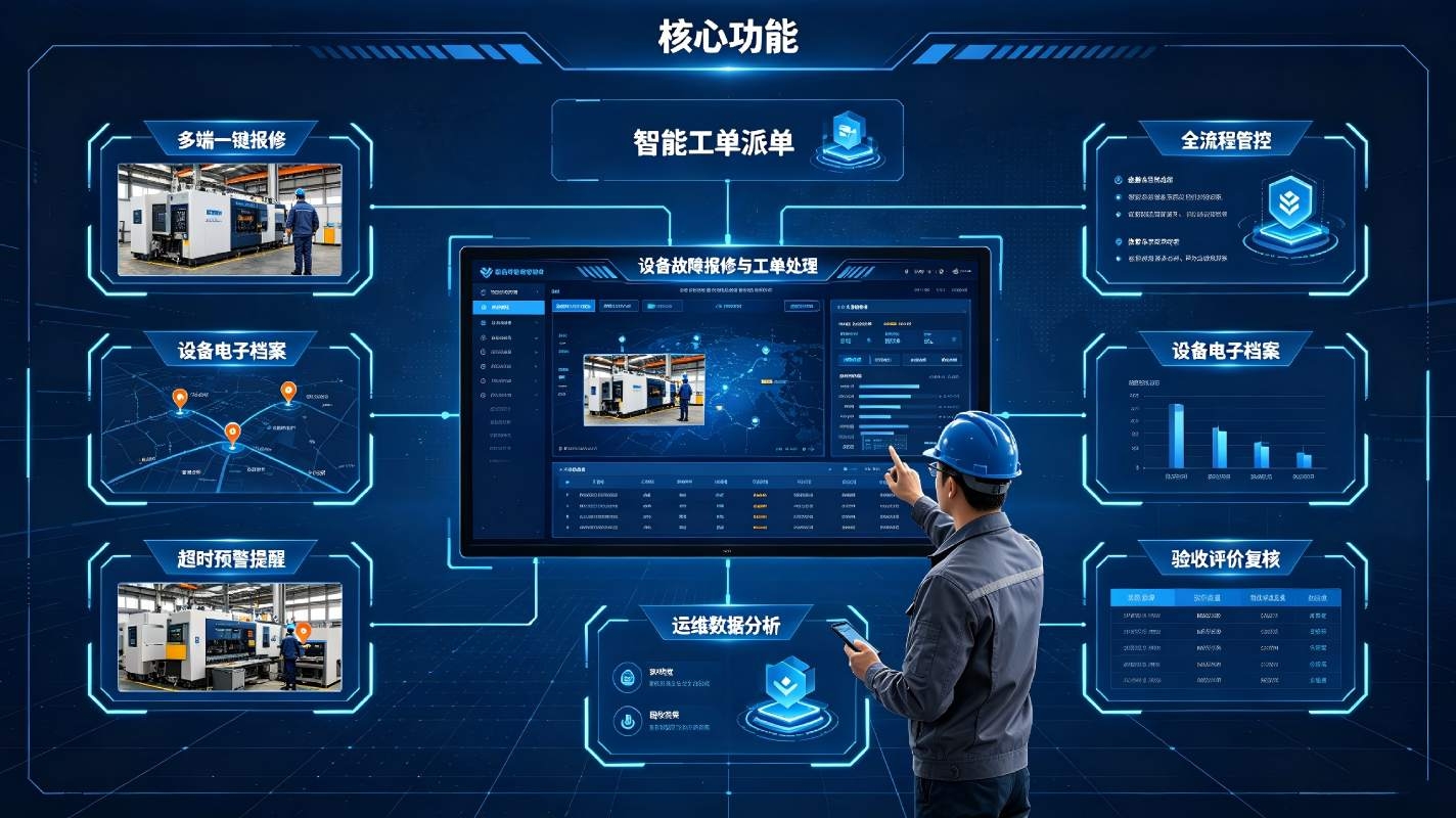 设备故障智能报修系统:企业设备运维数字化闭环解决方案(图4) 设备故障智能报修系统:企业设备运维数字化闭环解决方案(图4)