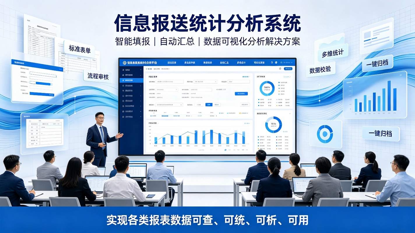 信息报送统计分析系统：自动汇总与数据可视化分析解决方案