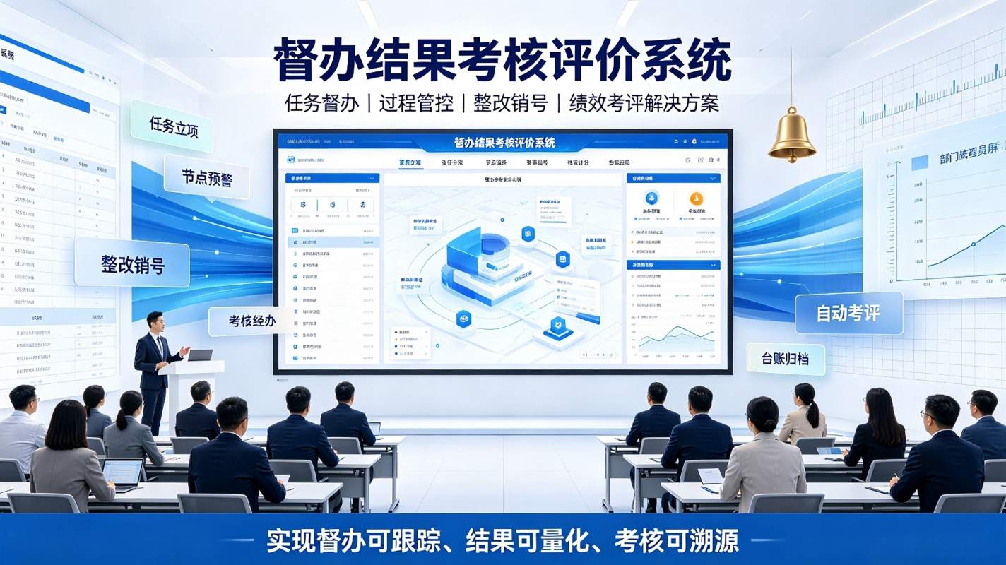 督办结果考核评价系统：督办闭环落实，过程管控与绩效数字化考评解决方案(图1)
