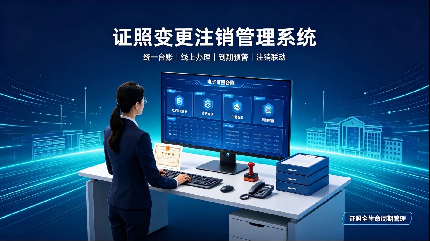 证照变更注销管理系统：全生命周期数字化管理解决方案