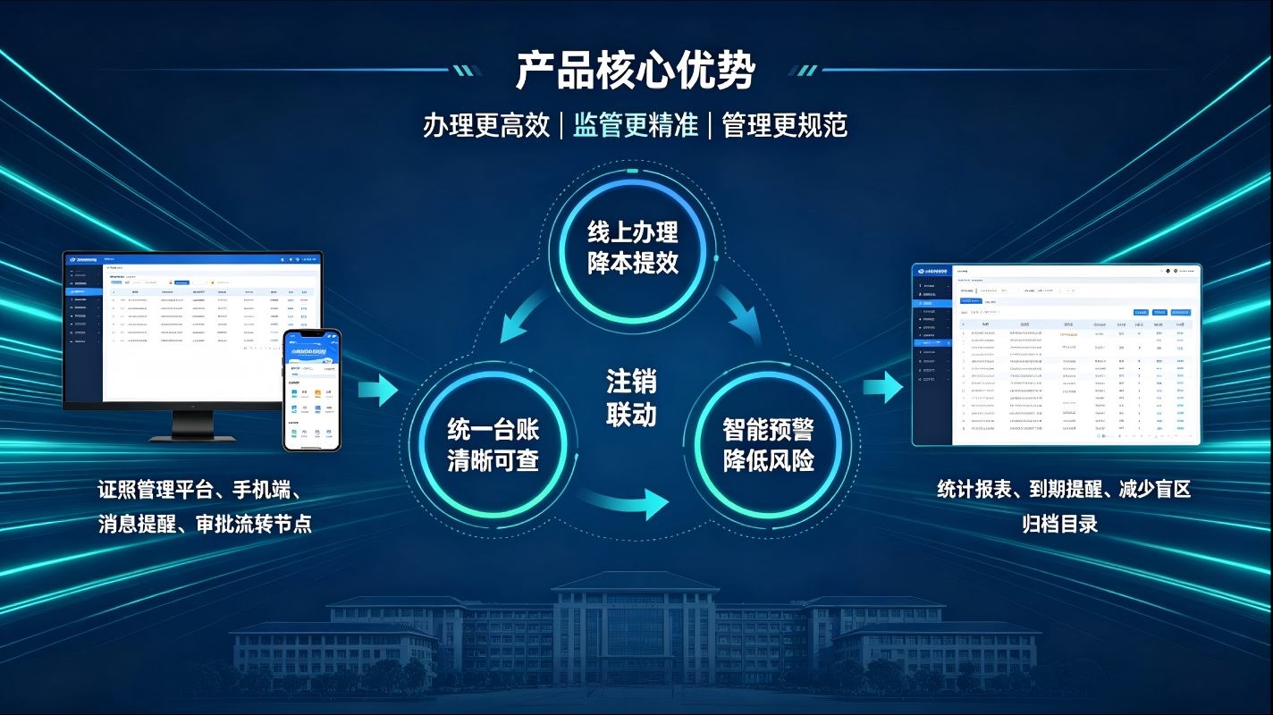 证照变更注销管理系统:全生命周期数字化管理解决方案(图4) 证照变更注销管理系统:全生命周期数字化管理解决方案(图4)