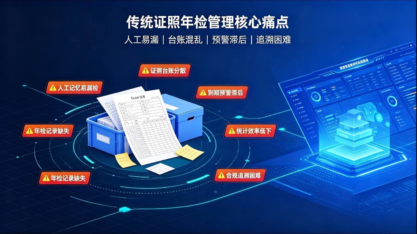 证照年检到期提醒系统:智能预警管控,杜绝证照逾期风险(图2) 证照年检到期提醒系统:智能预警管控,杜绝证照逾期风险(图2)