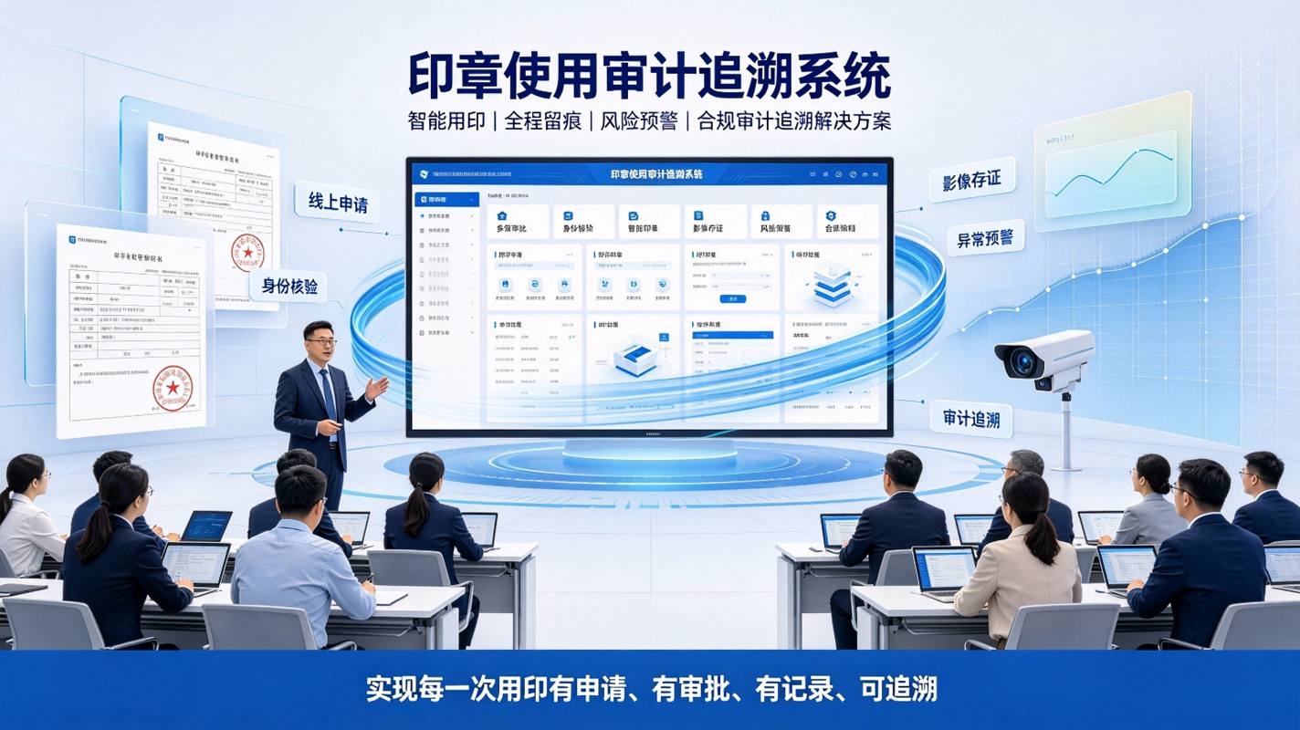 印章使用审计追溯系统:智能用印管控与合规审计追溯解决方案(图1) 印章使用审计追溯系统:智能用印管控与合规审计追溯解决方案(图1)