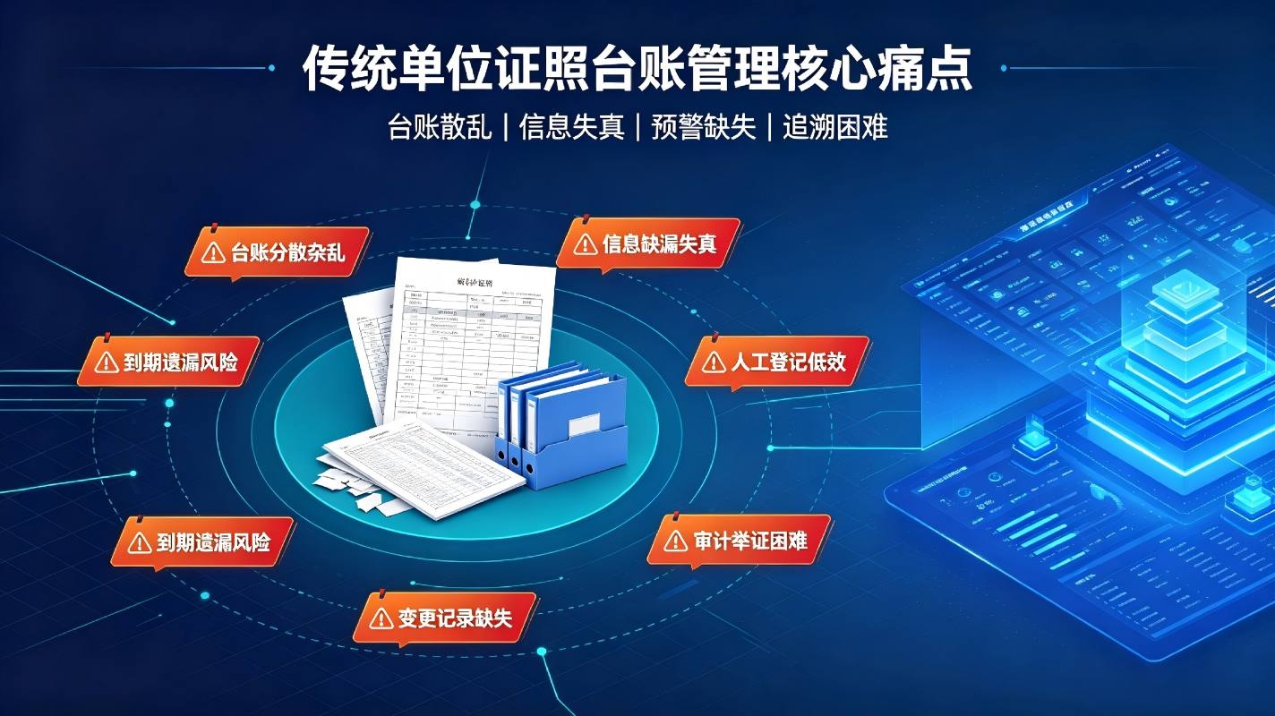 单位证照台账管理系统:标准化电子台账,实现证照全生命周期合规管理(图2) 单位证照台账管理系统:标准化电子台账,实现证照全生命周期合规管理(图2)