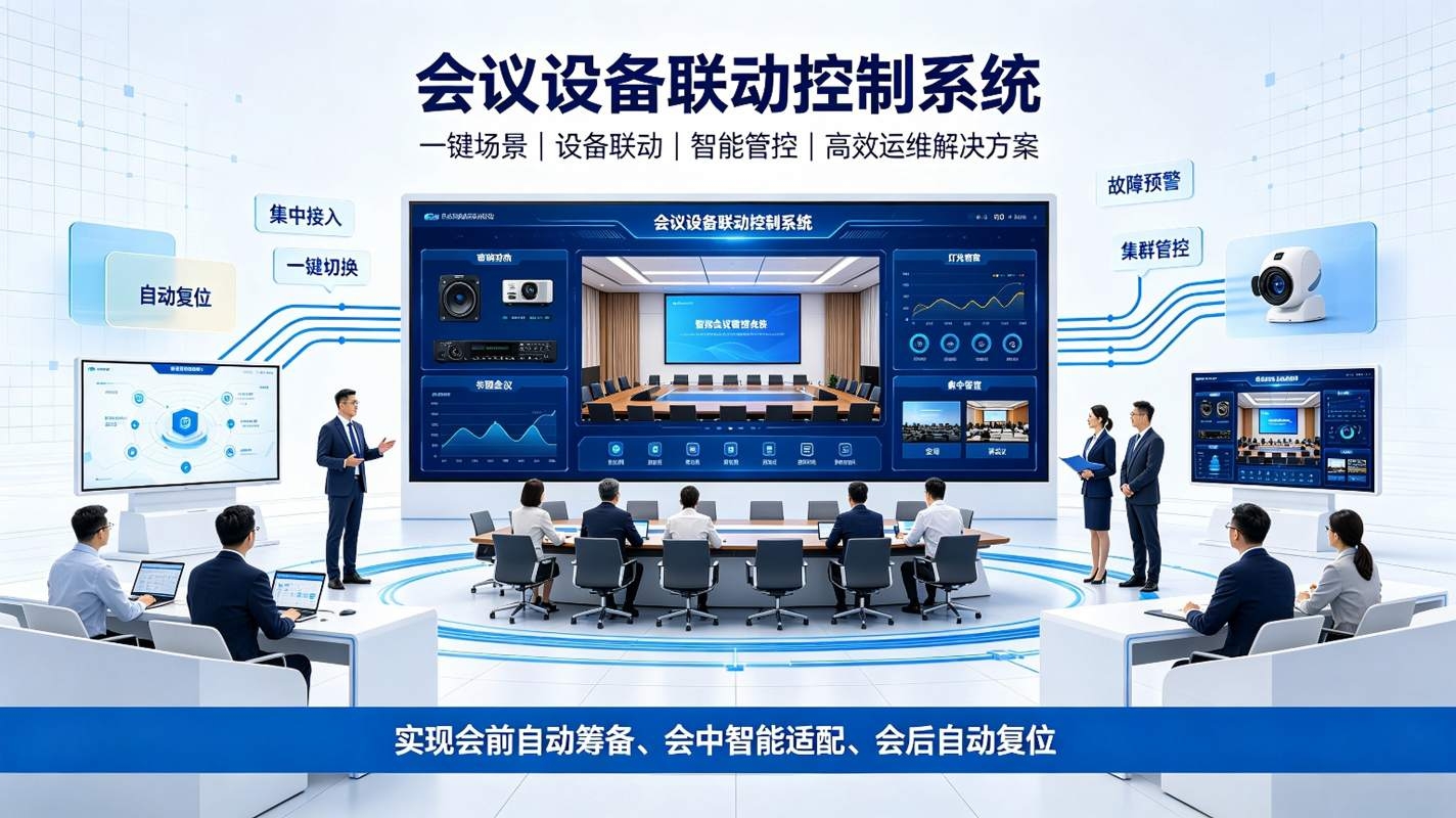 会议设备联动控制系统：智慧会议室智能管控与高效运维解决方案