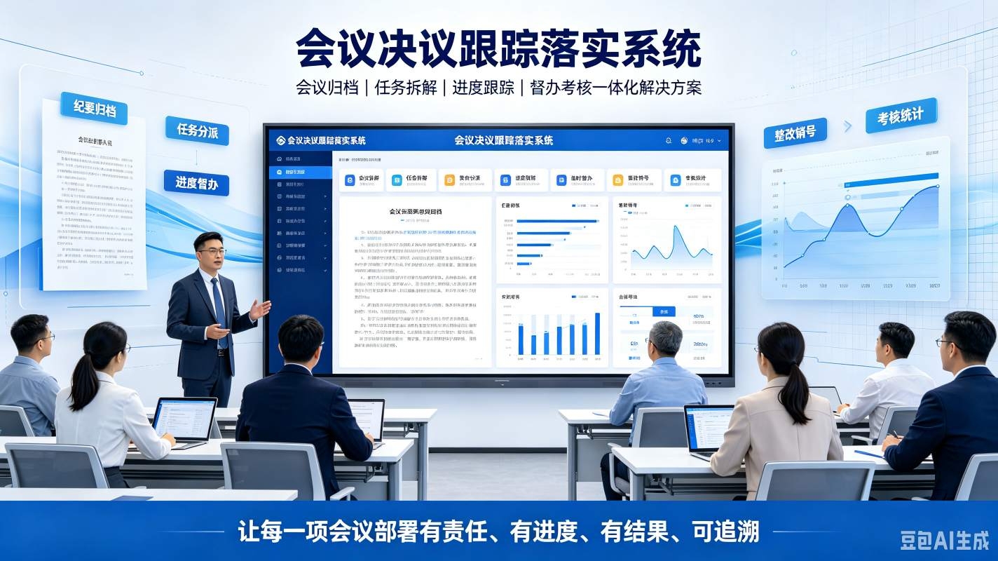 会议决议跟踪落实系统：会议事项进度管控与落地考核解决方案(图1)