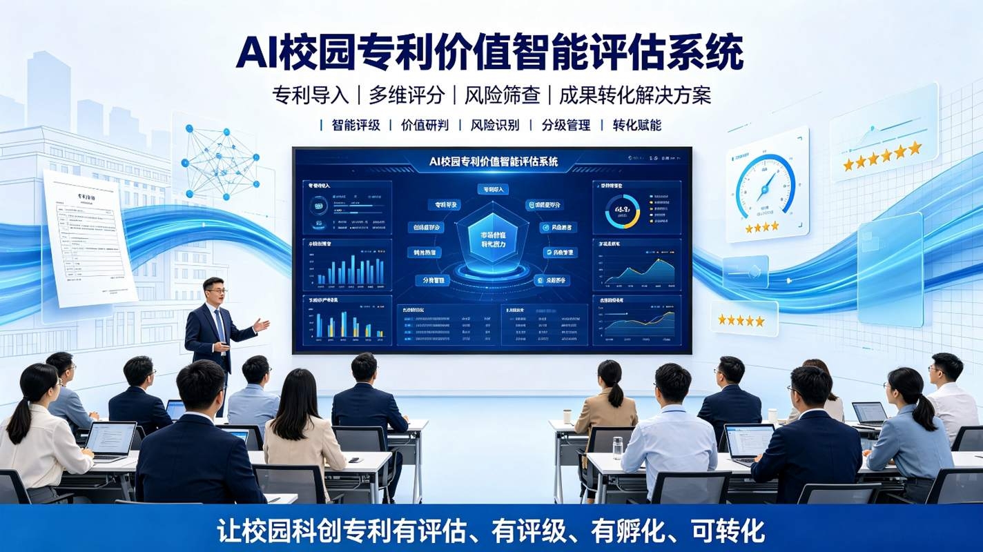 AI校园专利价值智能评估系统：高校专利智能评级与成果转化赋能方案