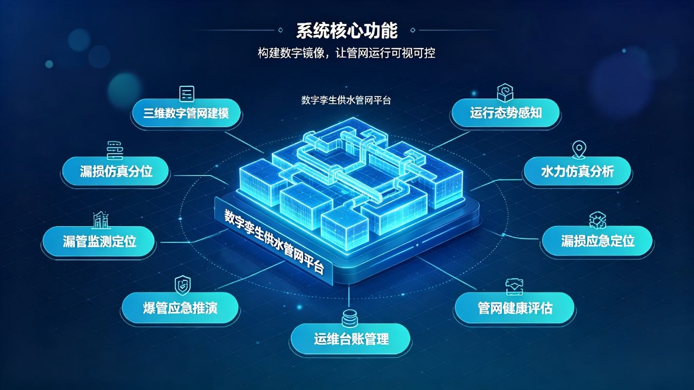 数字孪生供水管网系统：管网可视化仿真，赋能水务智慧化运维(图3)