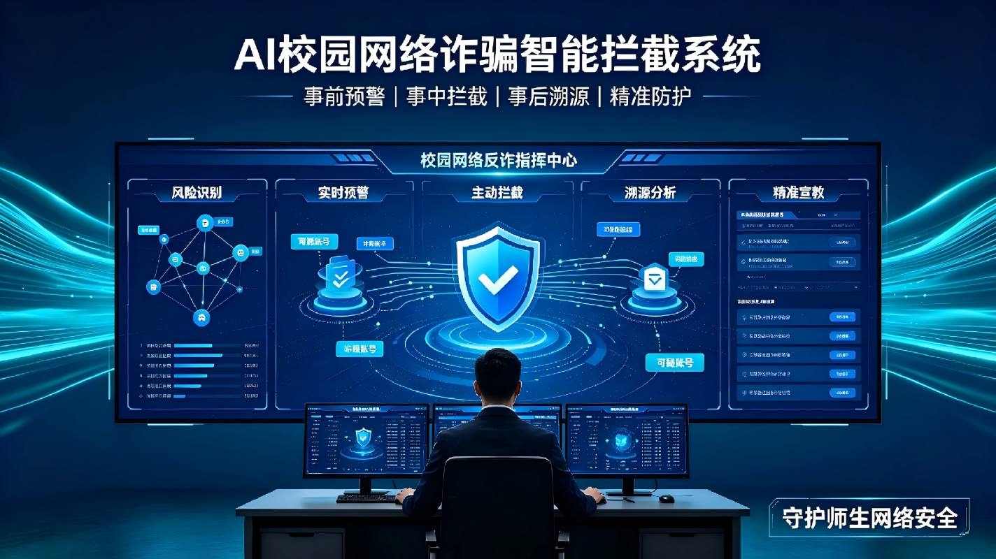 AI校园网络诈骗智能拦截系统：筑牢校园反诈屏障，守护师生网络安全(图1)