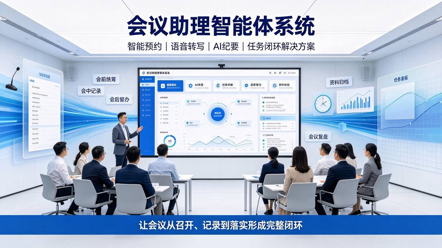 会议助理智能体系统：AI智能纪要，任务督办，全流程会议数字化解决方案