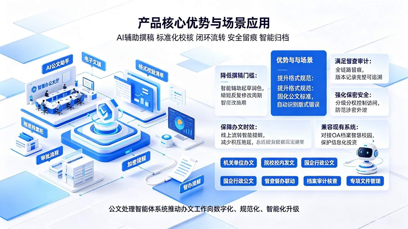 公文处理智能体系统:文稿辅助,智能校核,流转督办一体化公文解决方案(图4) 公文处理智能体系统:文稿辅助,智能校核,流转督办一体化公文解决方案(图4)