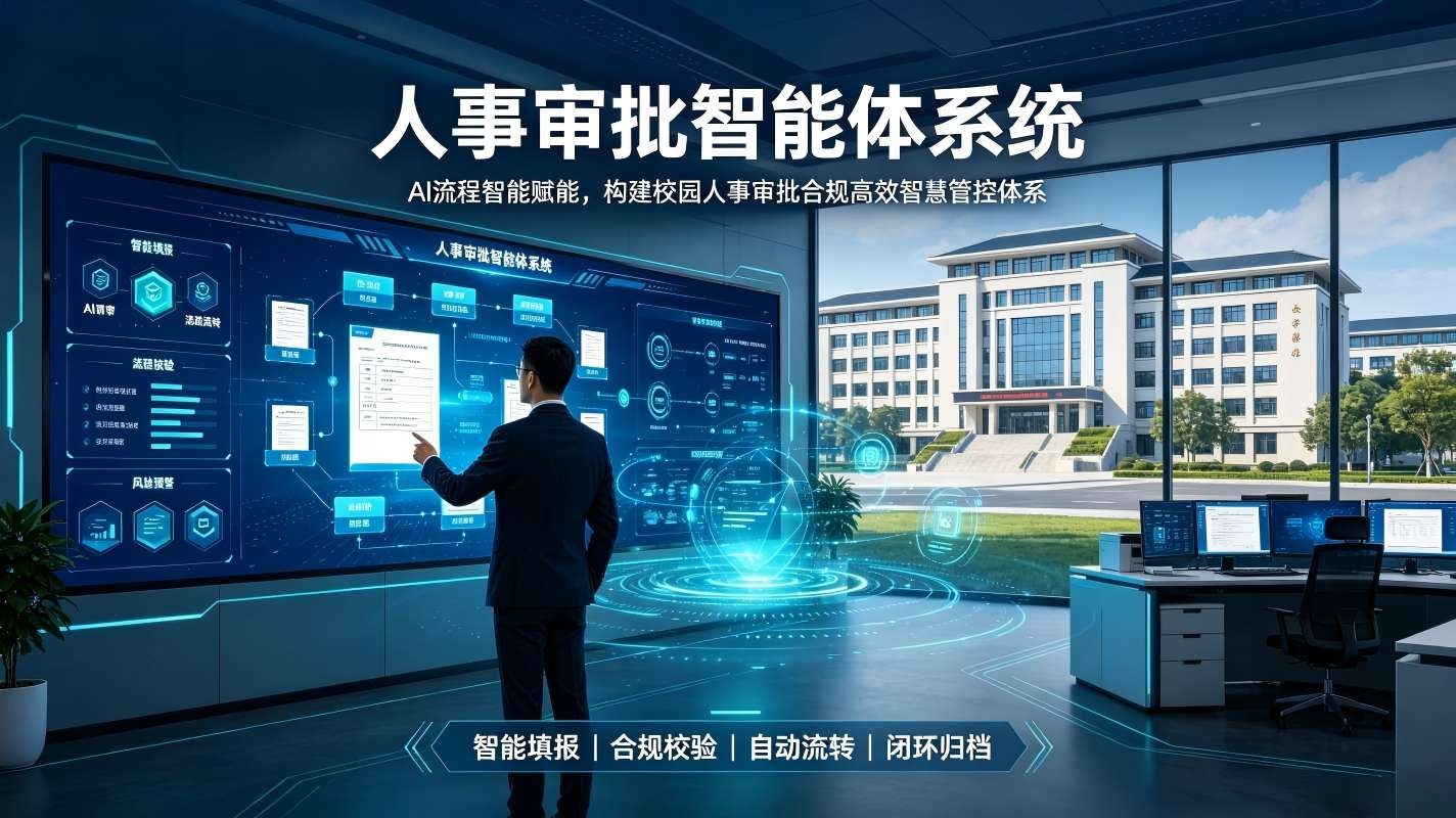 人事审批智能体系统:构建校园人事审批合规高效智慧管控体系(图1) 人事审批智能体系统:构建校园人事审批合规高效智慧管控体系(图1)