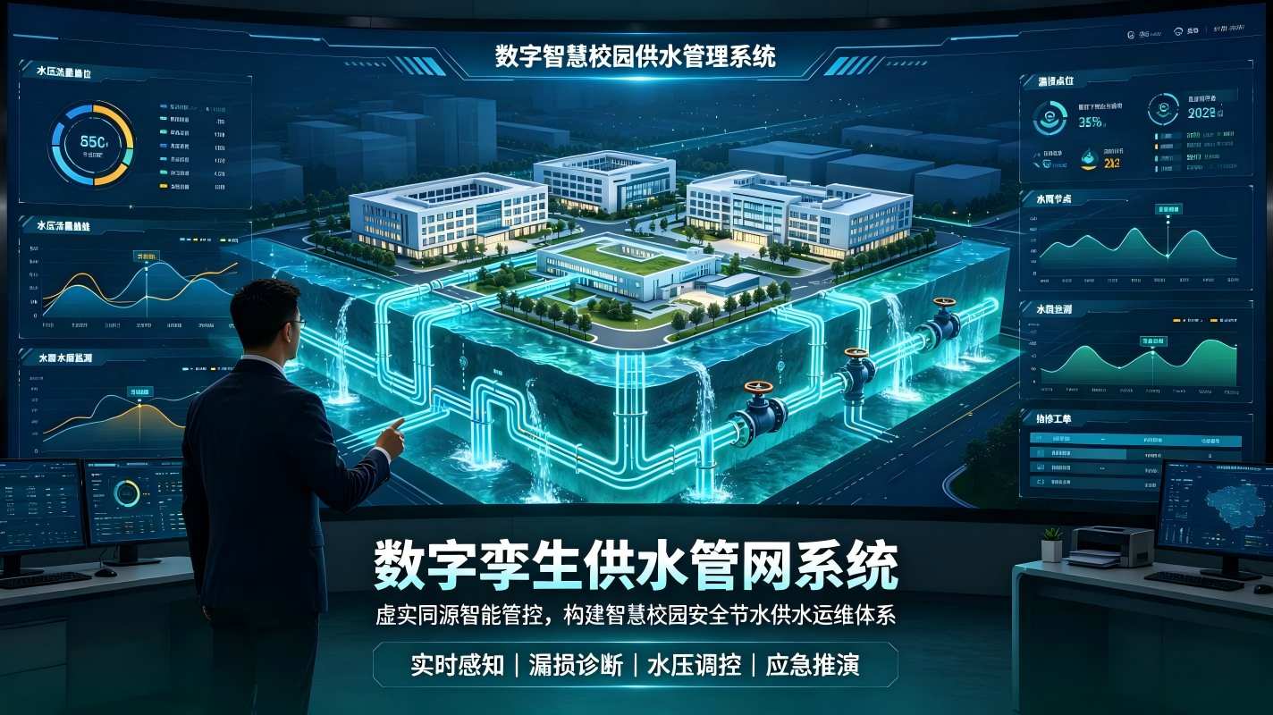 数字孪生供水管网系统：构建智慧校园安全节水供水运维体系