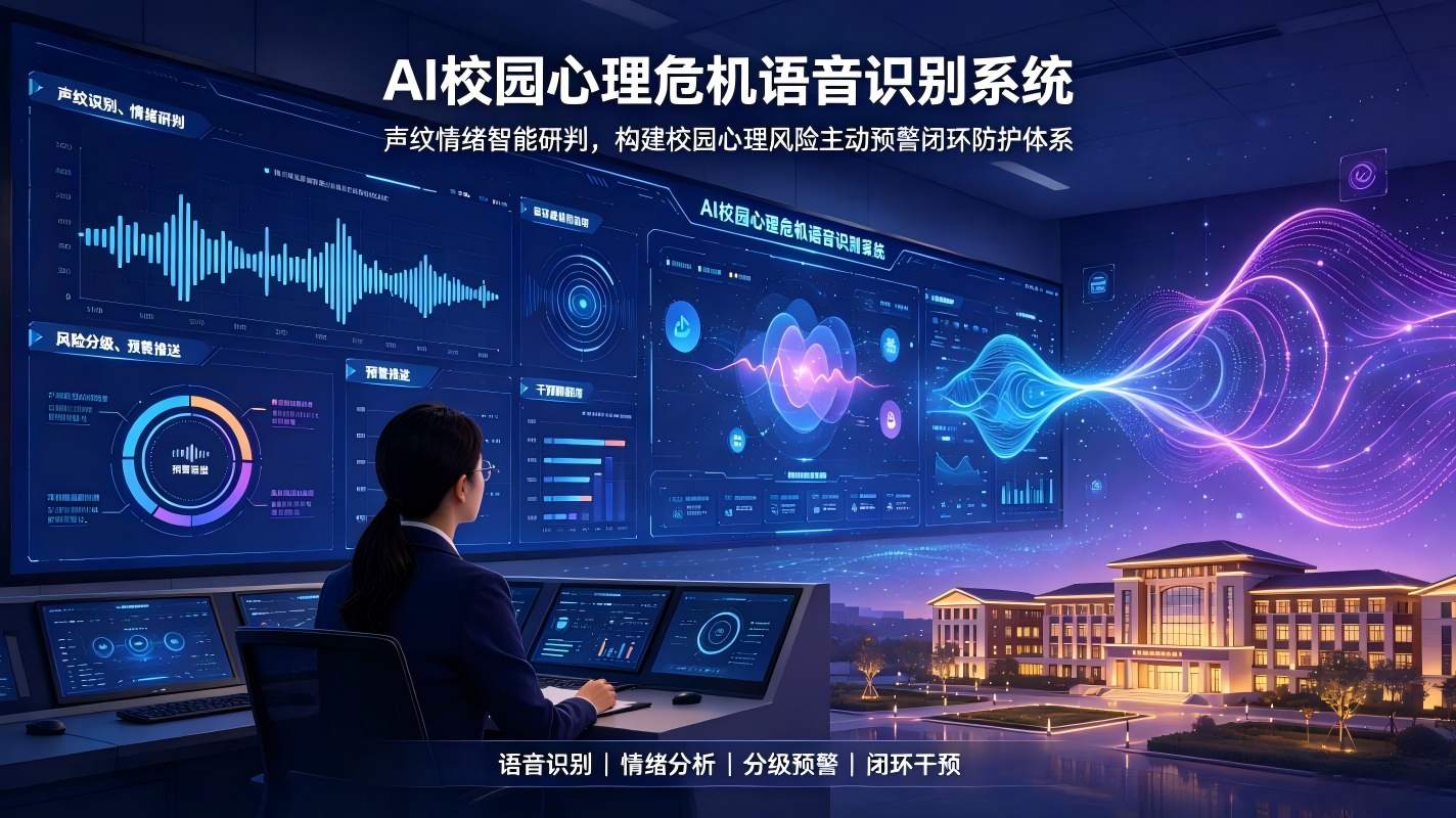 AI校园心理危机语音识别系统：构建校园心理风险主动预警闭环防护体系