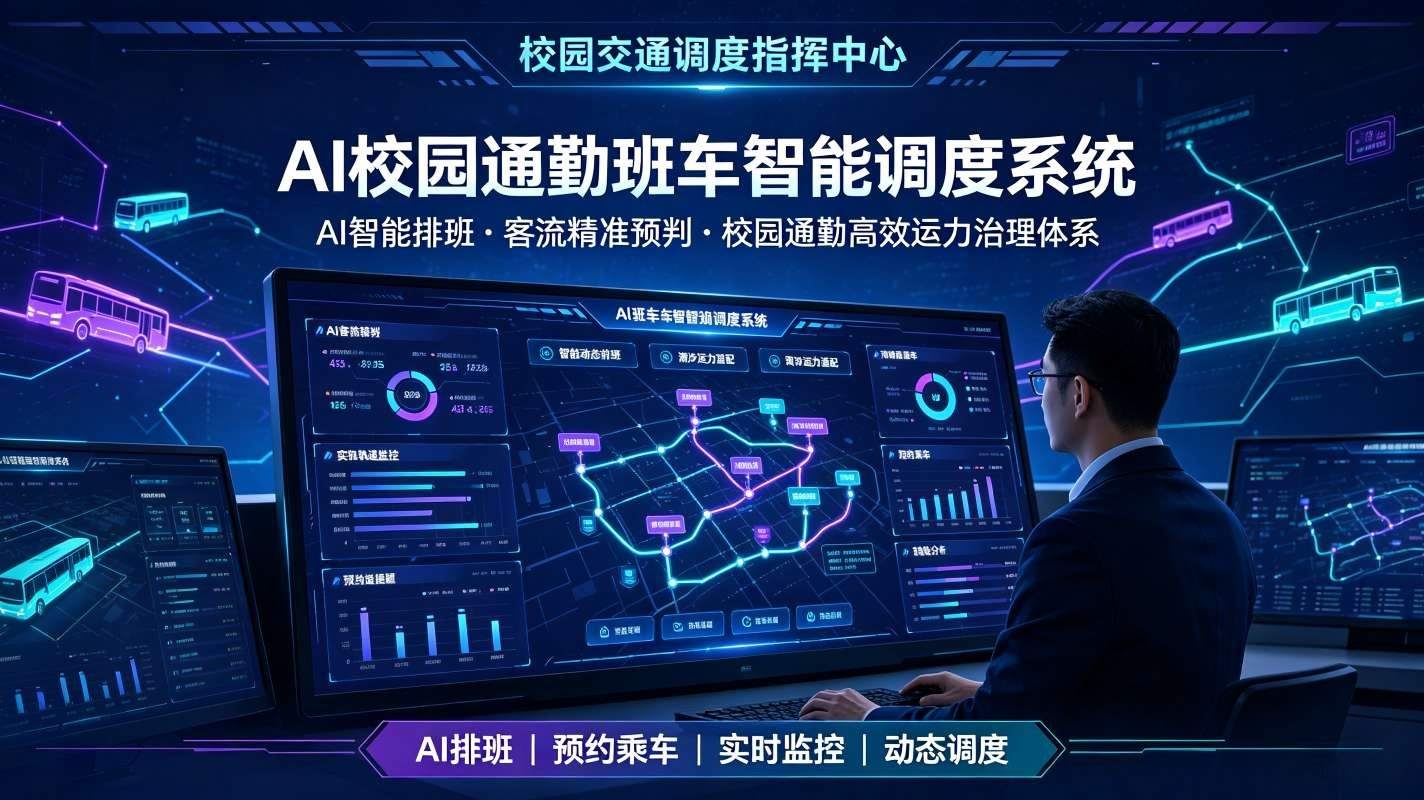 AI校园通勤班车智能调度系统：校园通勤高效运力治理体系