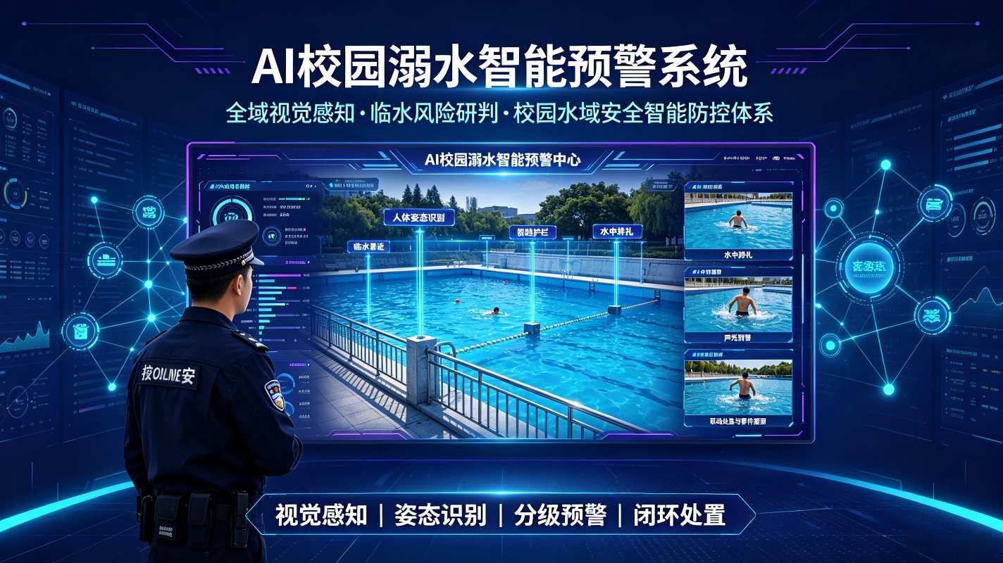 AI校园溺水智能预警系统：校园水域安全智能防控体系