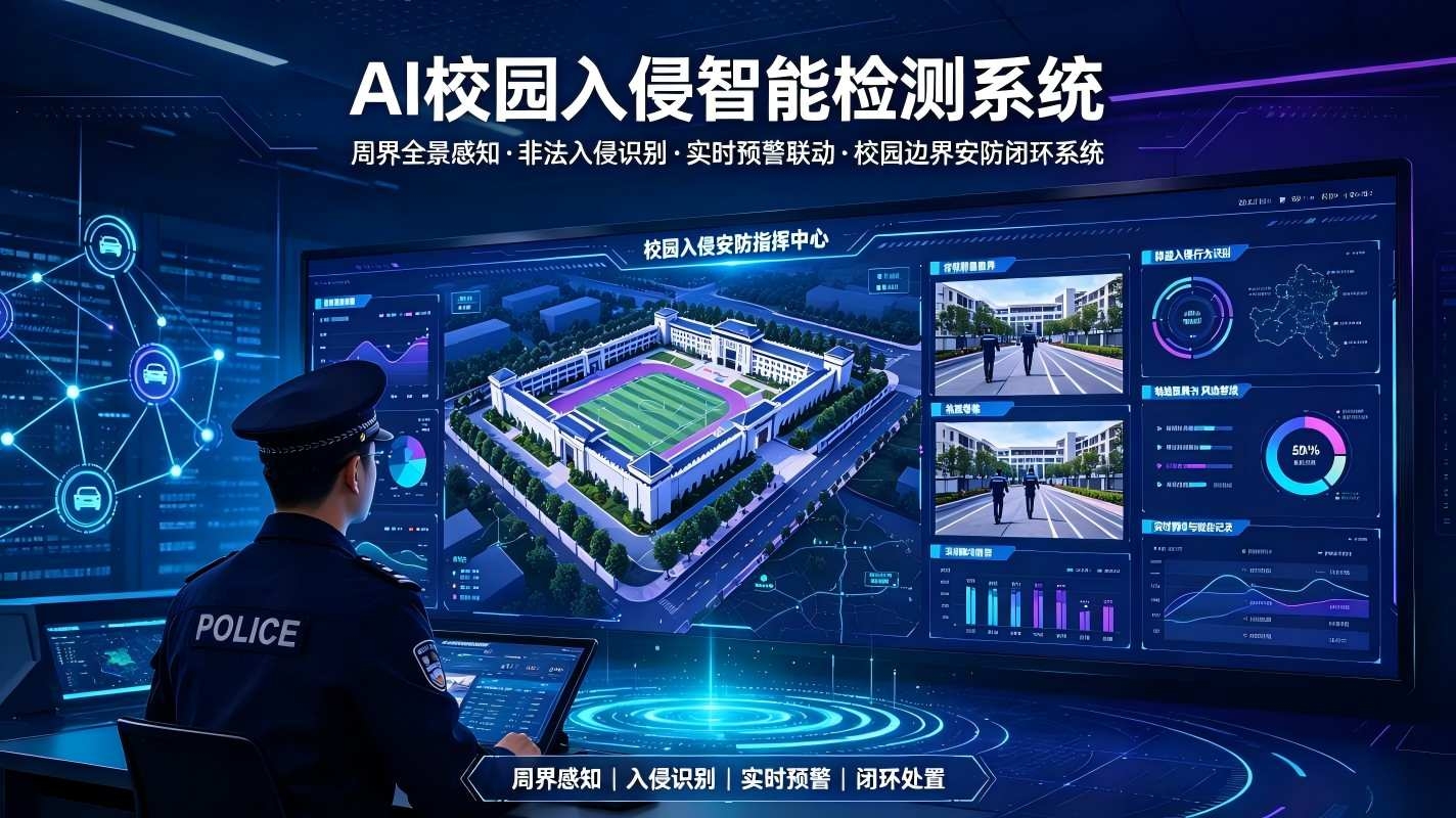 AI校园入侵智能检测系统:校园边界安防闭环系统(图1) AI校园入侵智能检测系统:校园边界安防闭环系统(图1)